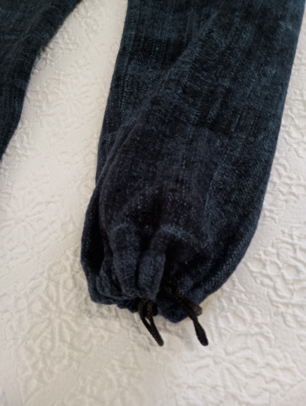 Vtg Amano 100% Wool Blue Tweed Drawstring Waist and Ankle Sz S Tall Womens Pants