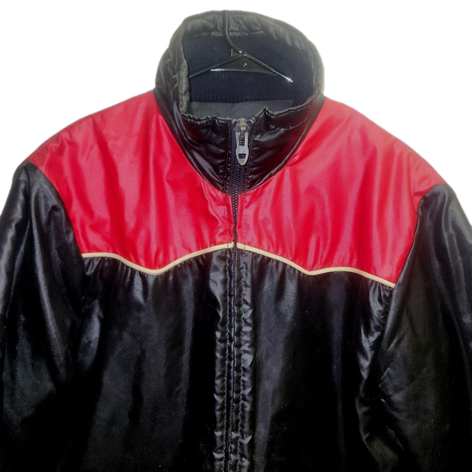 Hot Dog By Marco Vtg Jacket Mens XXL Black Talon 80s Idaho Falls Belted Ski Coat