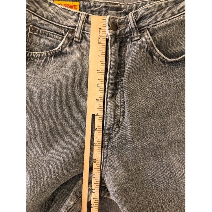 Vintage Edwin Jeans Gray Acid Wash High Rise Tapered Mom Jeans Made in Japan 26