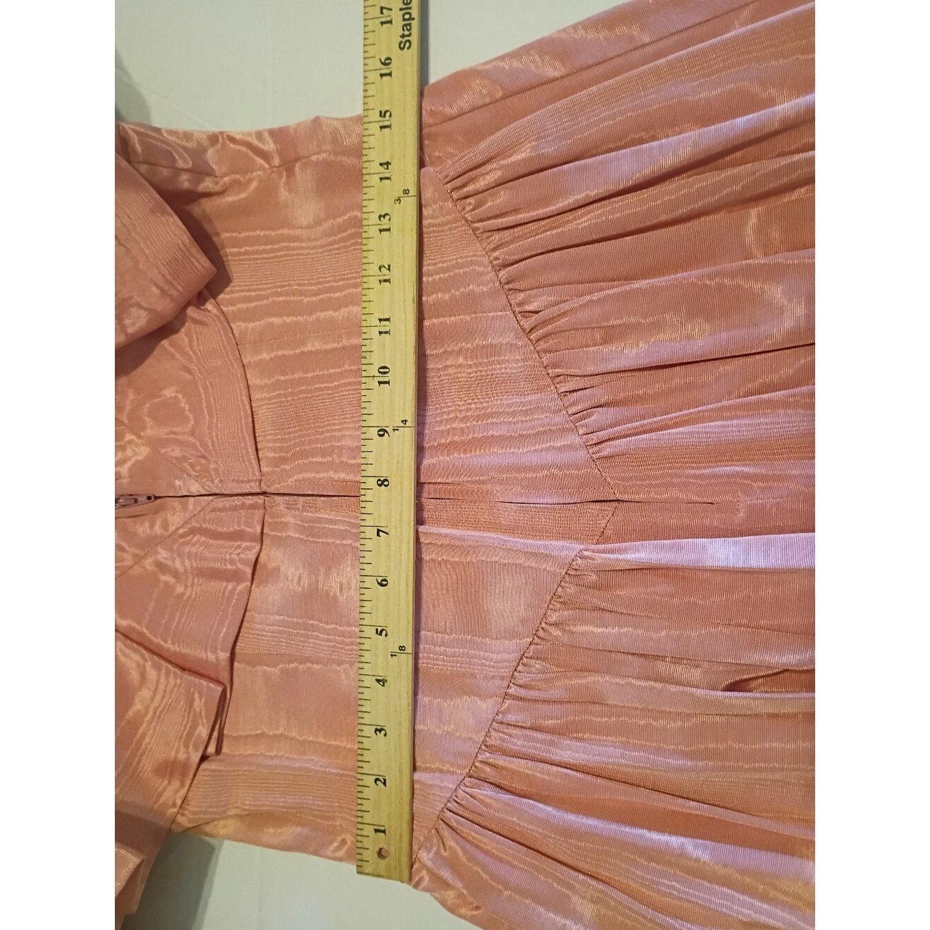 VTG Kathryn Conover Peach 1980’s V-Neck Midi Dress Sz 10