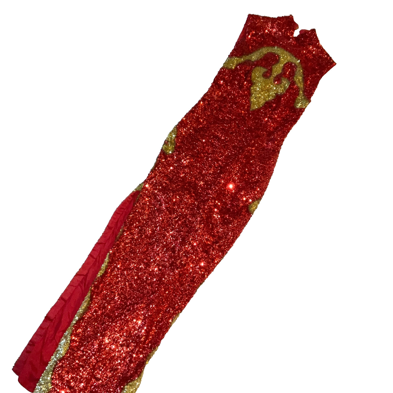 Vintage 50s red sequin dress Womens size XS Chinese cheongsam Qipao movie star