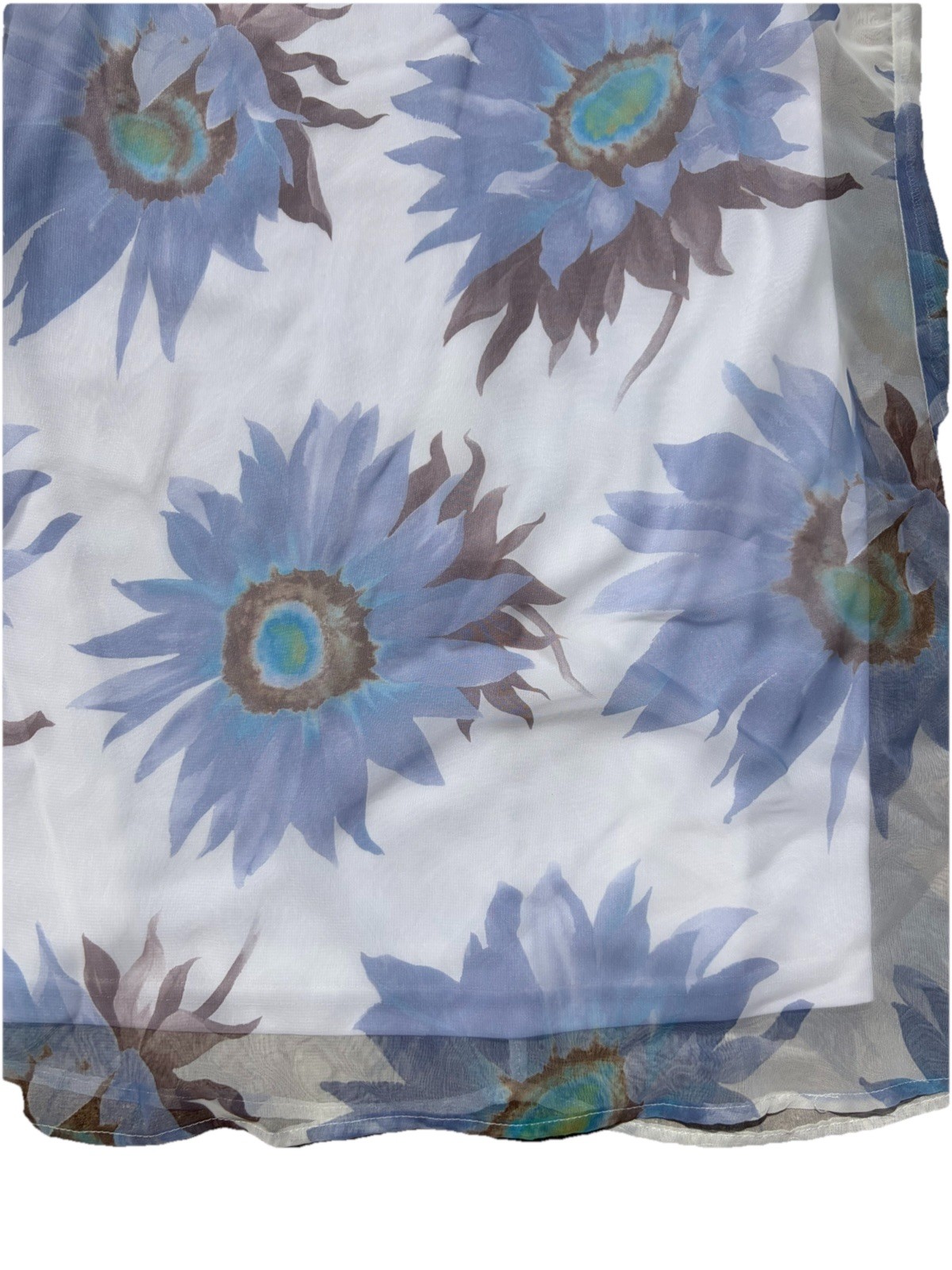 HANA 90s Blue Floral Mini Dress Size Small* Y2K Made in USA