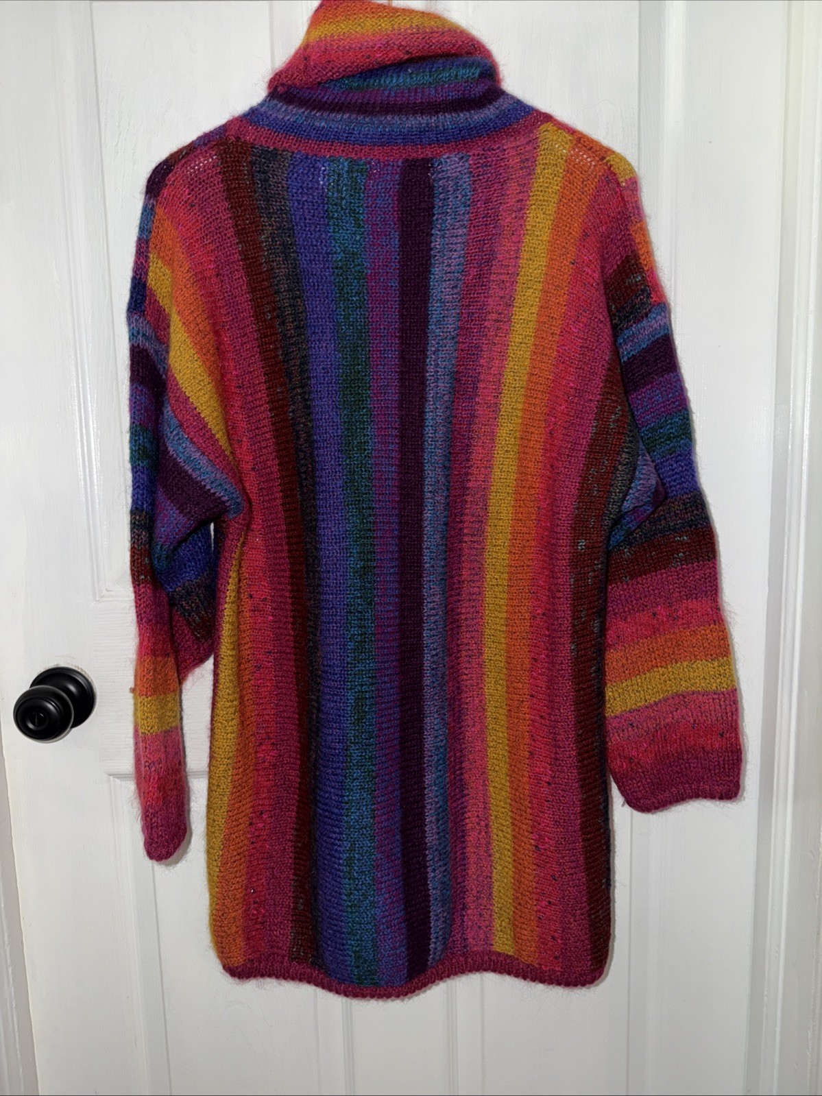 VTG Mariea Kim Sweater Dress M Geometric Stripe Southwestern Pattern Wool Blend