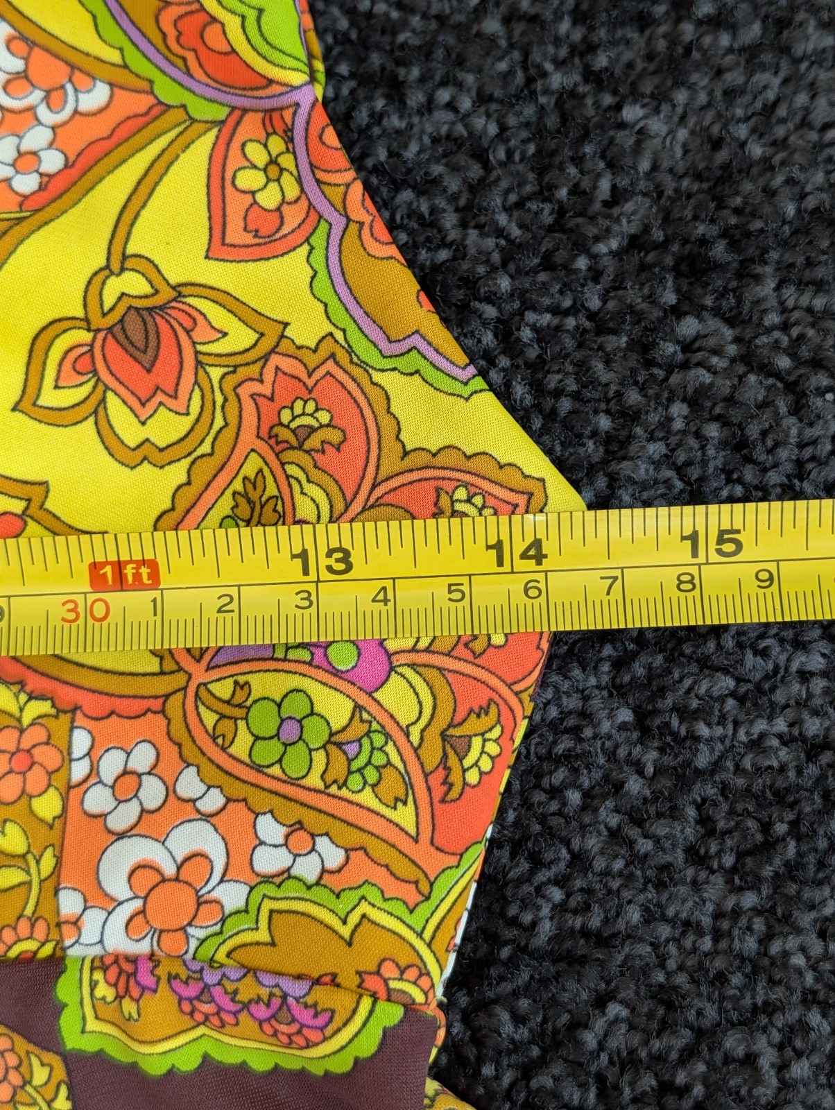 Vtg 70s Catalina Maxi Dress Psychedelic Mod Print Resort Wear XS Built-In Bra