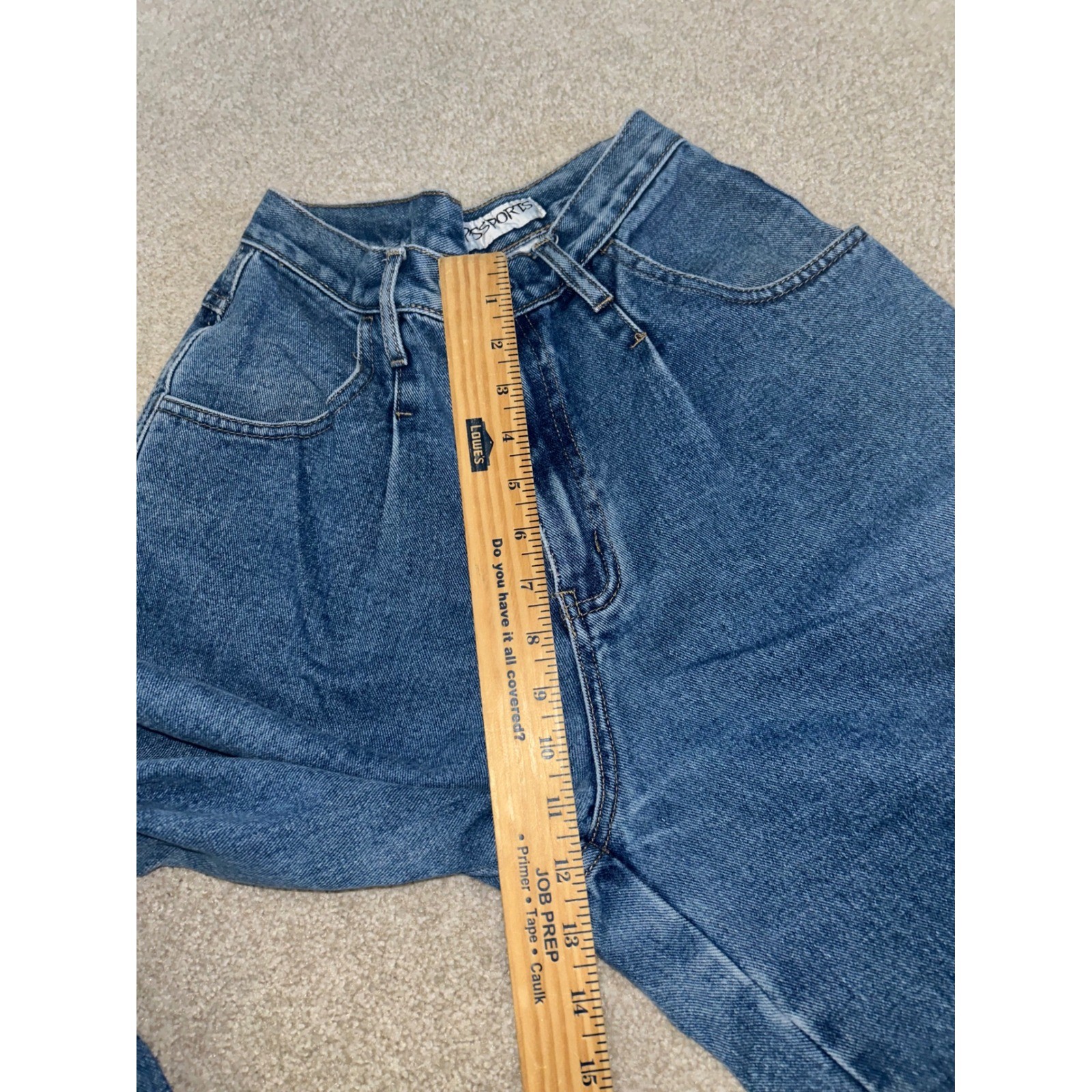Passports Vintage High Waisted Tapered Leg Jeans Medium Wash Blue Denim Size 6