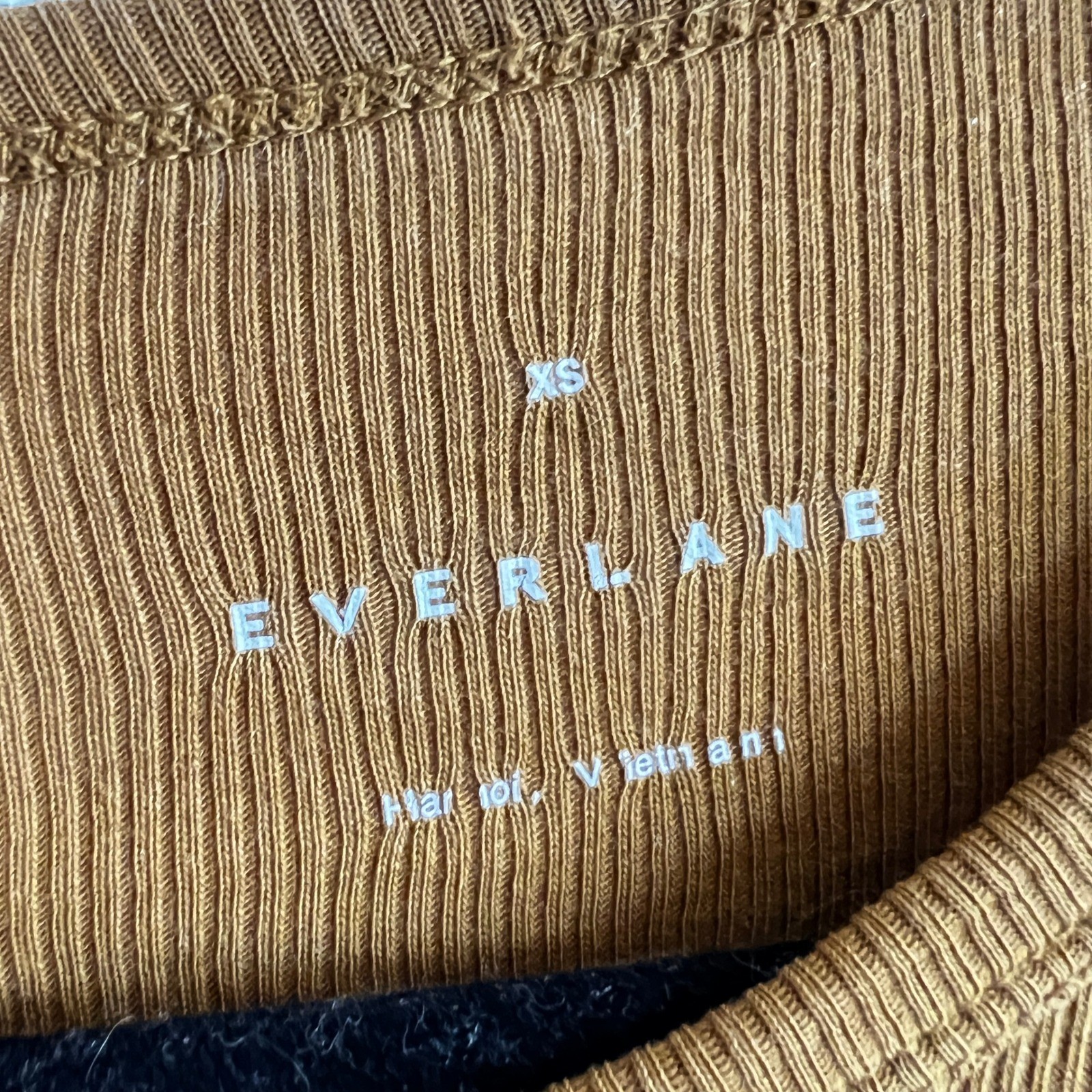 Everlane Ribbed Long Sleeve Top XS Classic Staple Cozy Cotton