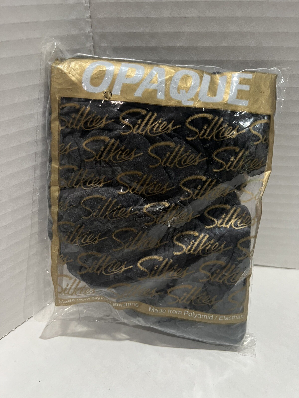 VTG Silkies Opaque 40 Denier Large Grey Pantyhose NIP