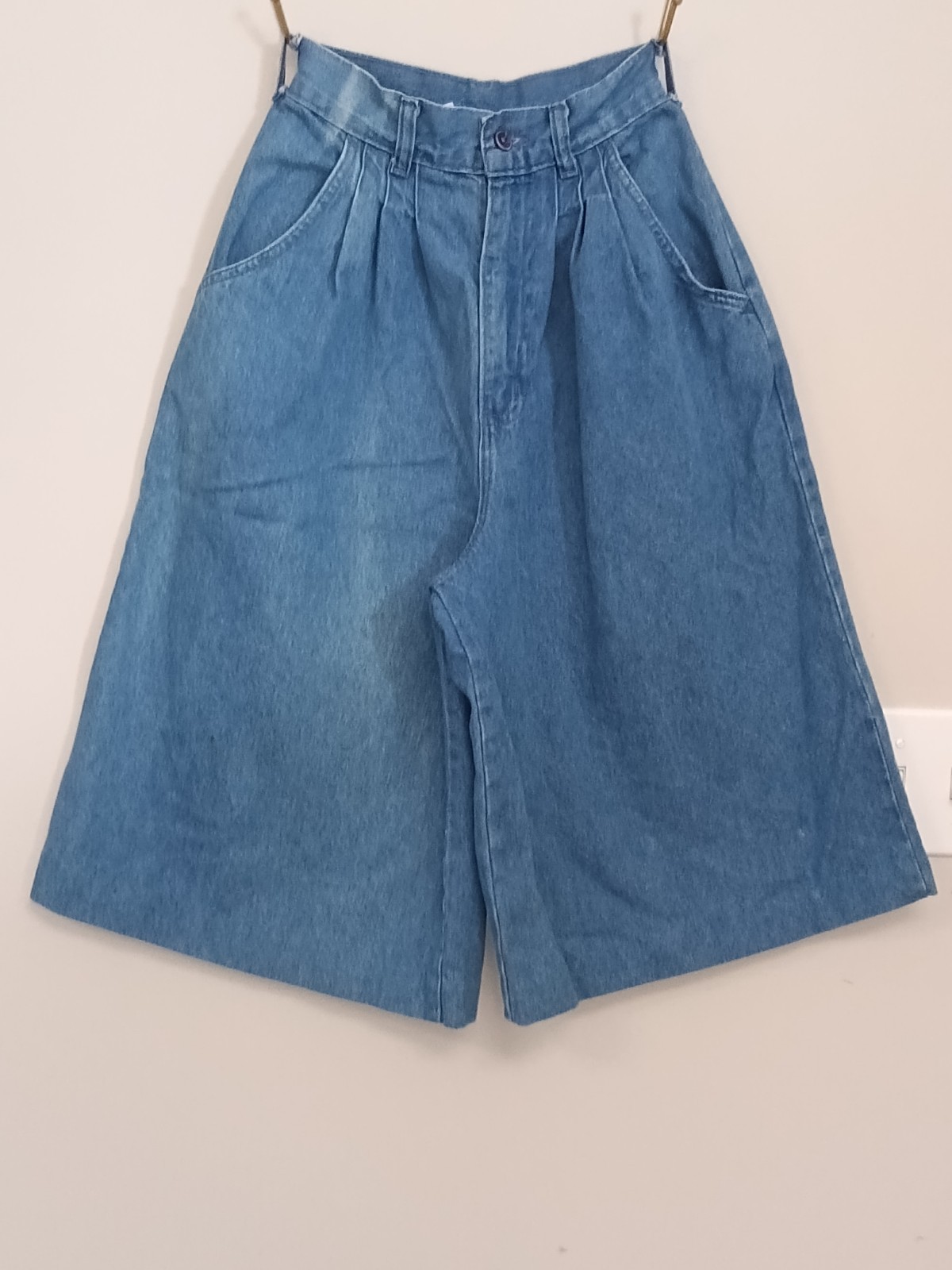 Tour de France Vintage 80’s Women’s Denim Culotte Bermuda Jorts Shorts SZ 3/4