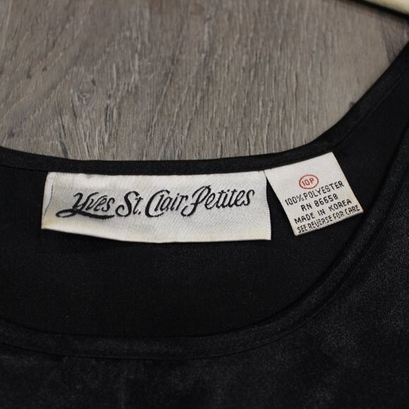 Vintage Yves St. Clair Polyester Black Camisole Size Possibly Petite Medium