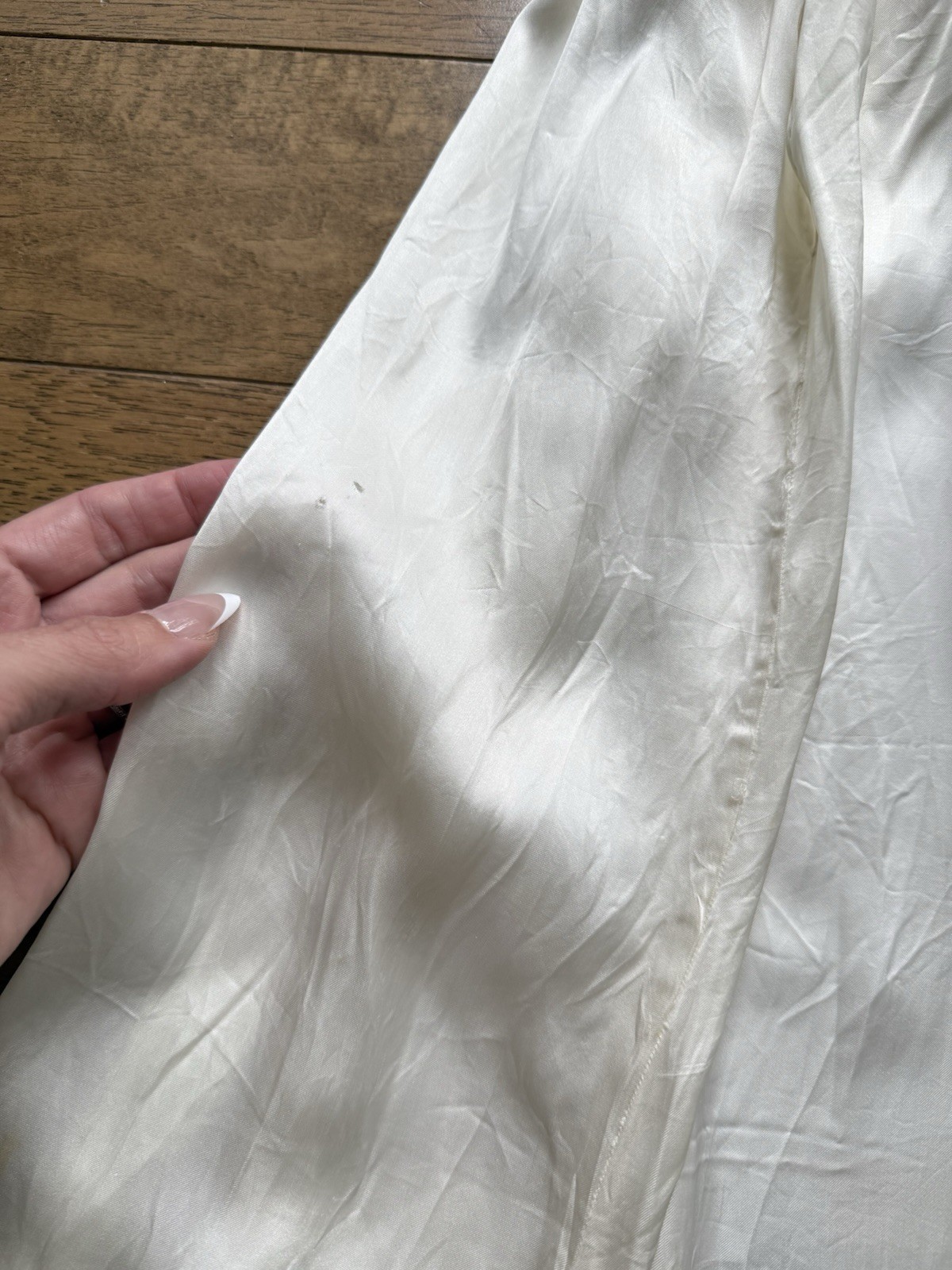 Regal 1930s-1940’s Candlelight Ivory Silk Satin Dress Wedding Gown Bridal Gown