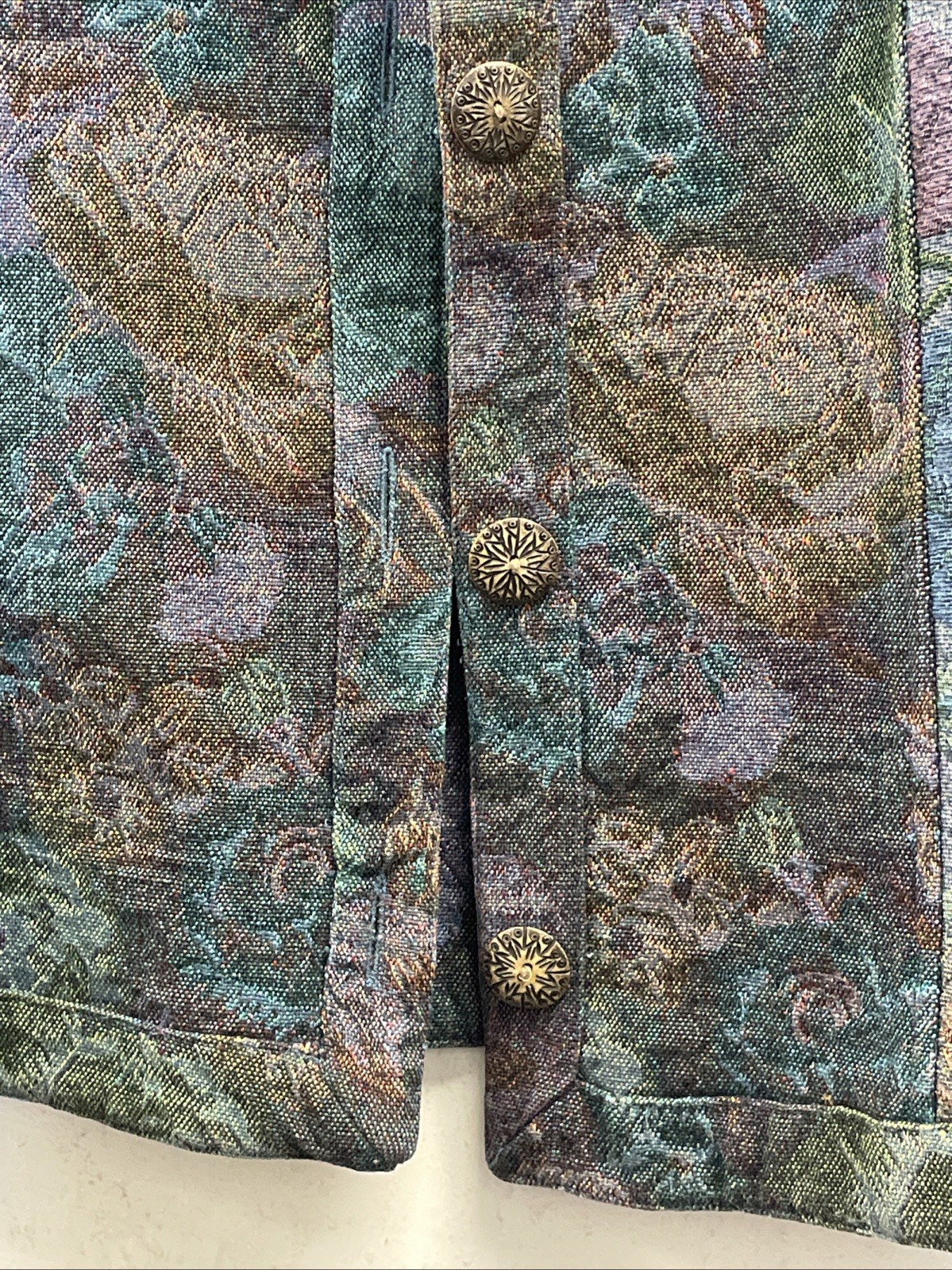 Vintage, BLAST, Tapestry Floral Jacket, (M), India, Late 80s/Early 90s, Boho
