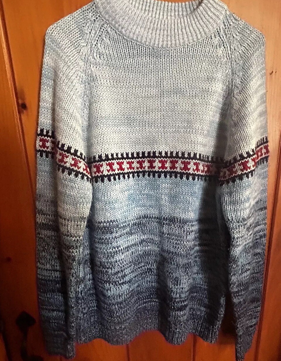 Vintage Zayre’s 1970’s Snowdrift Brand Winter Sweater Women’s XL 100% Acrylic