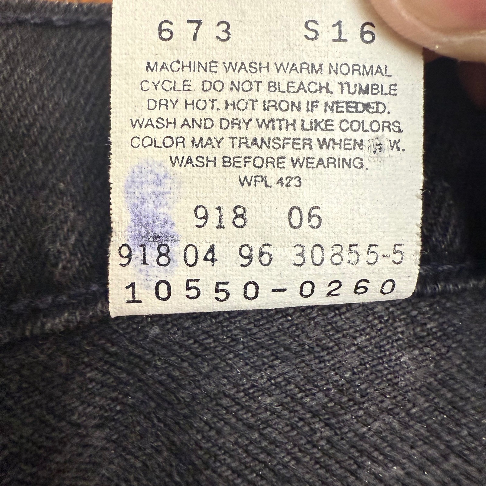 Vintage Levis 550 Relaxed Fit Tapered Leg Black Jeans 9 Med 1996 USA 29×30 Blank