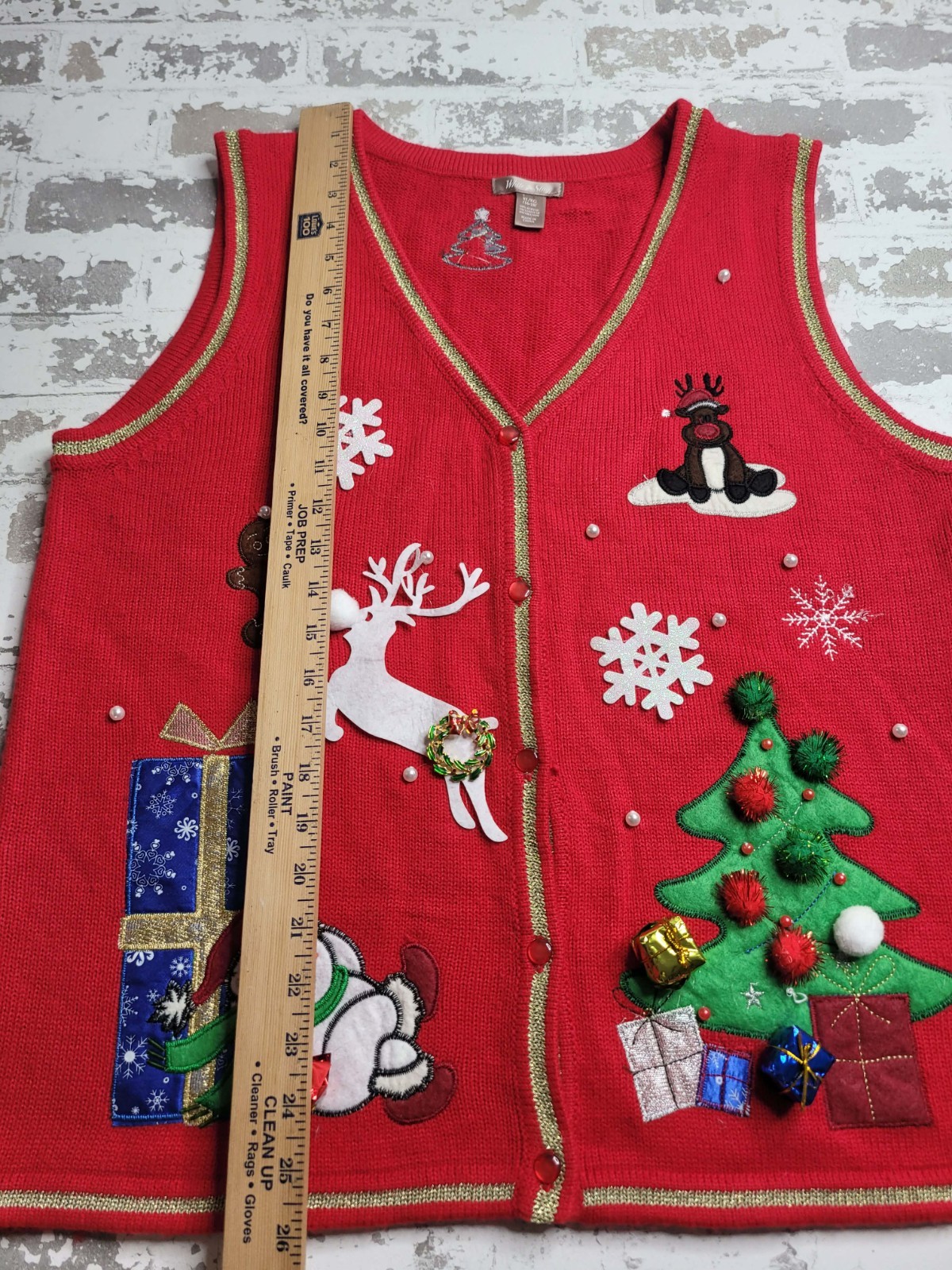 White Stag Women’s Christmas Vest Holiday Vintage 90’s XL 16-18