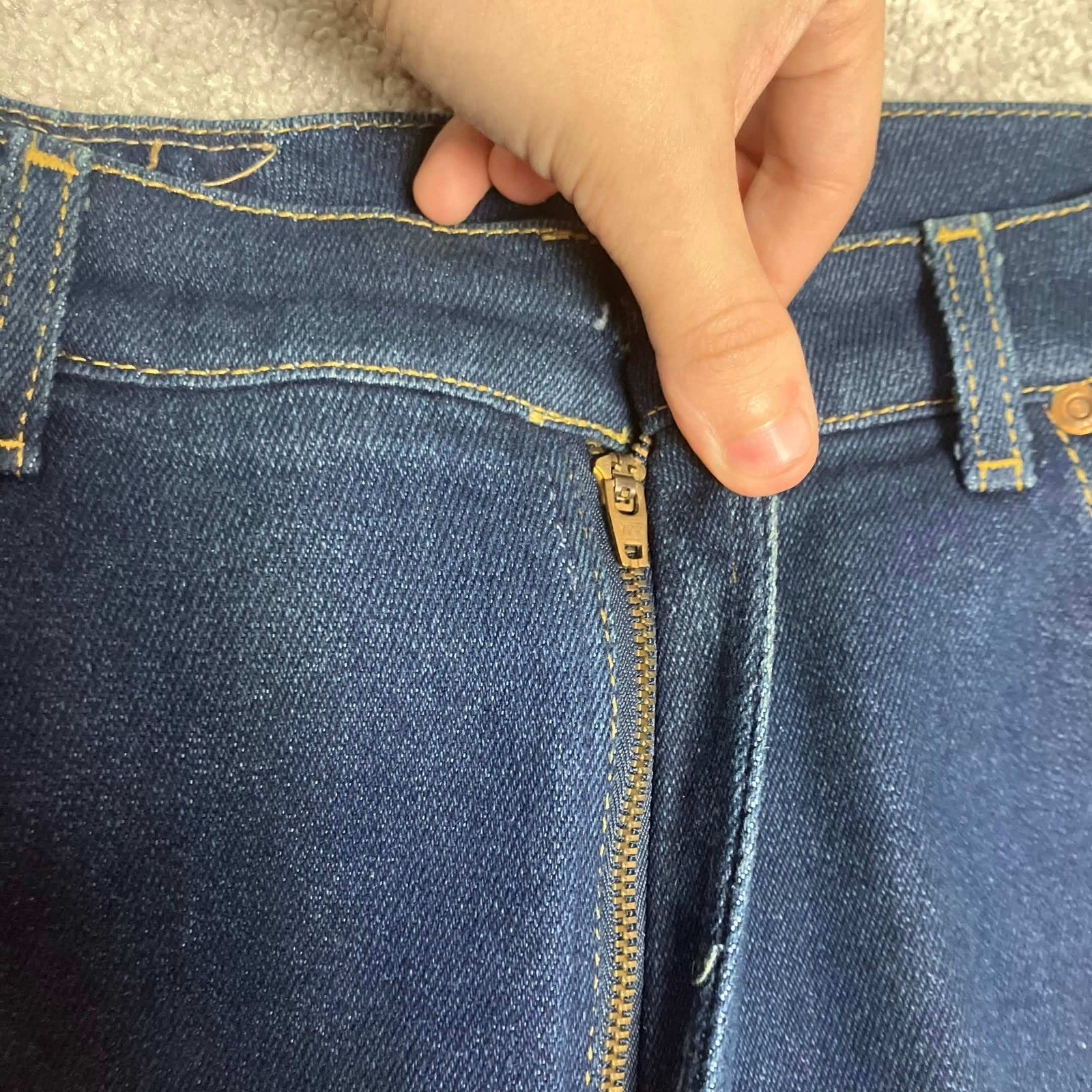 Vintage Lee High Waist Straight Leg Jeans Dark Wash Denim Made in USA 16 28×30