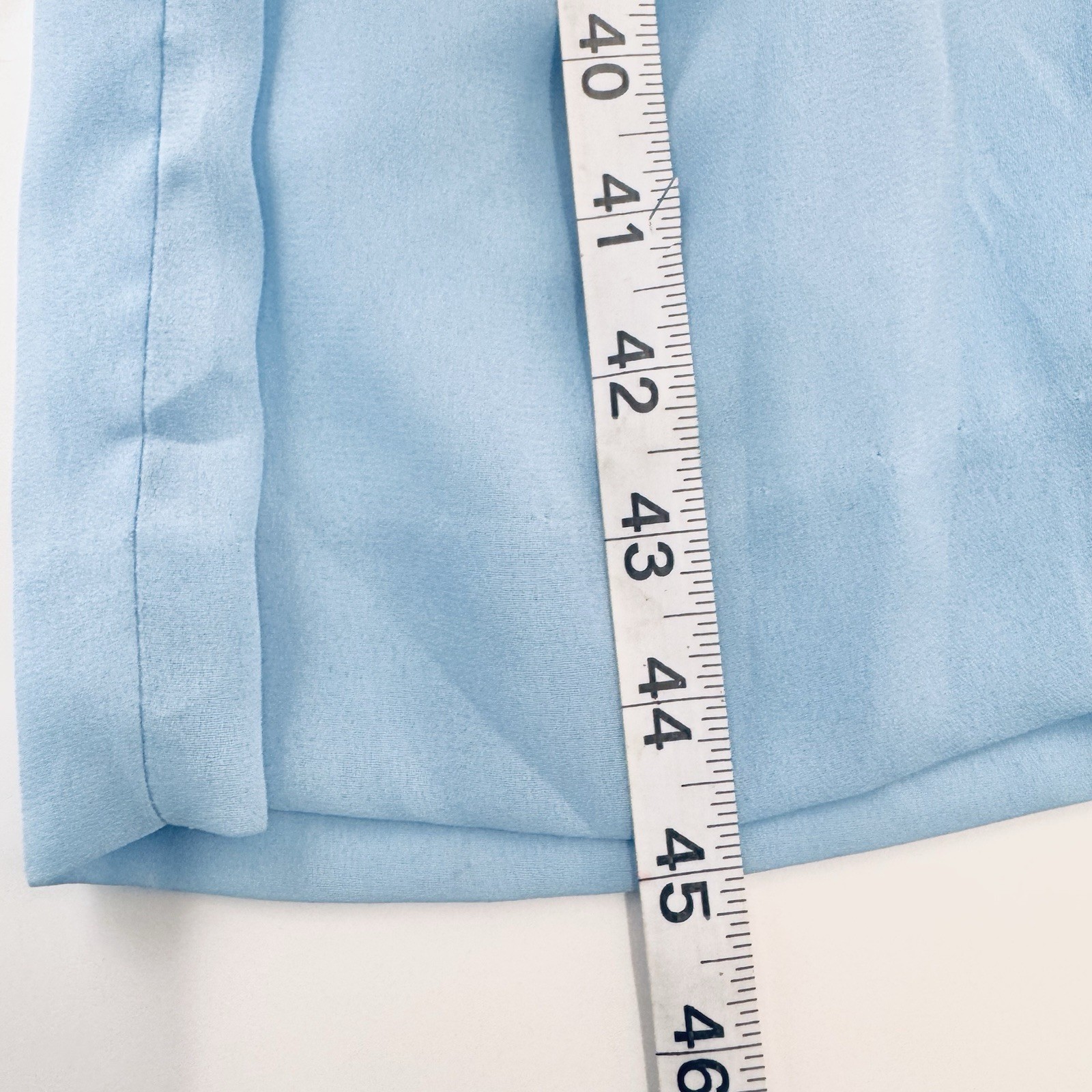 Vintage 70s Lady Carol 12 Blue Lightweight Sheer Blouson Midi Dress 3/4 Sleeve