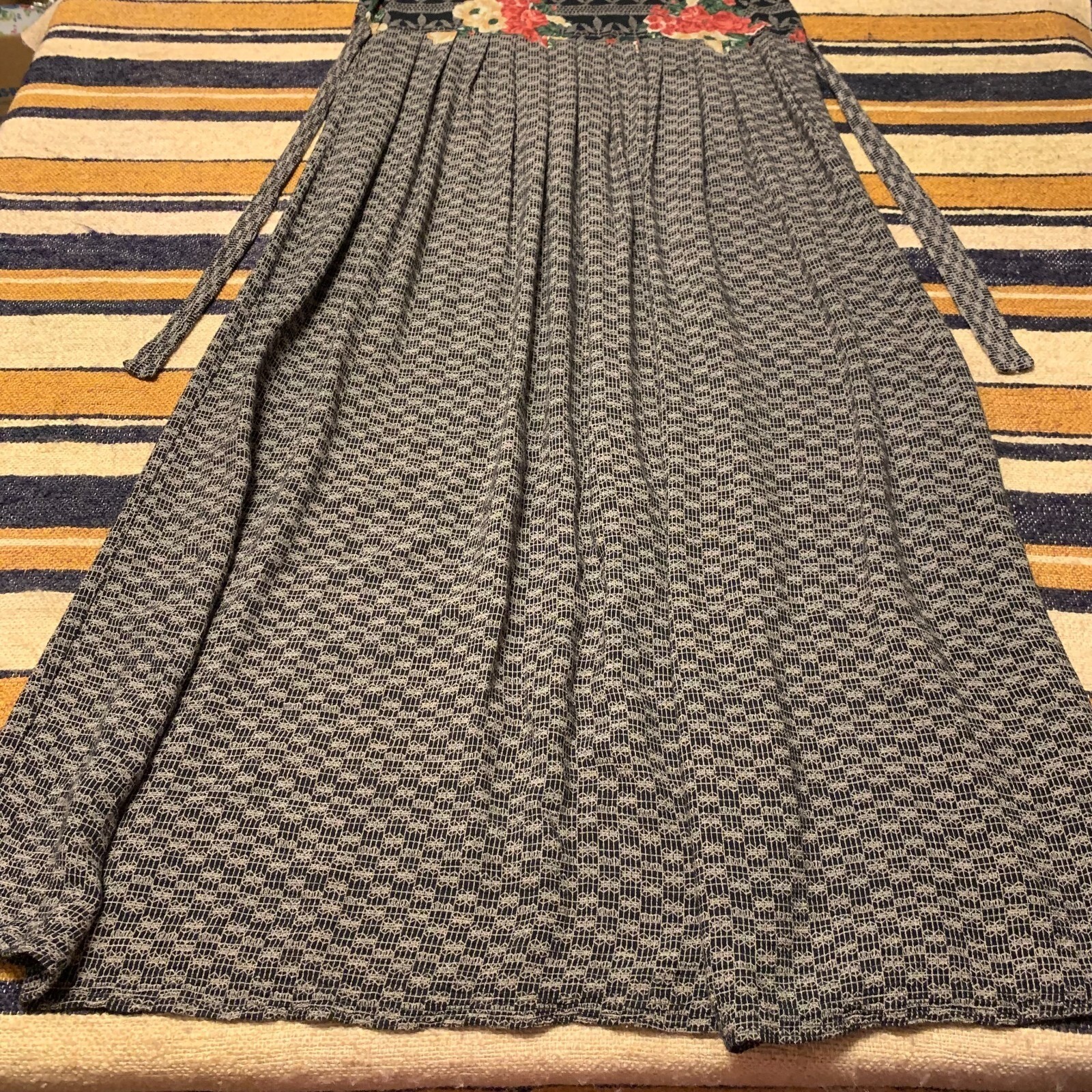 Maxi Dress 8 VTG 90s Floral Mixed Print Grunge Garden Party Floral Modest