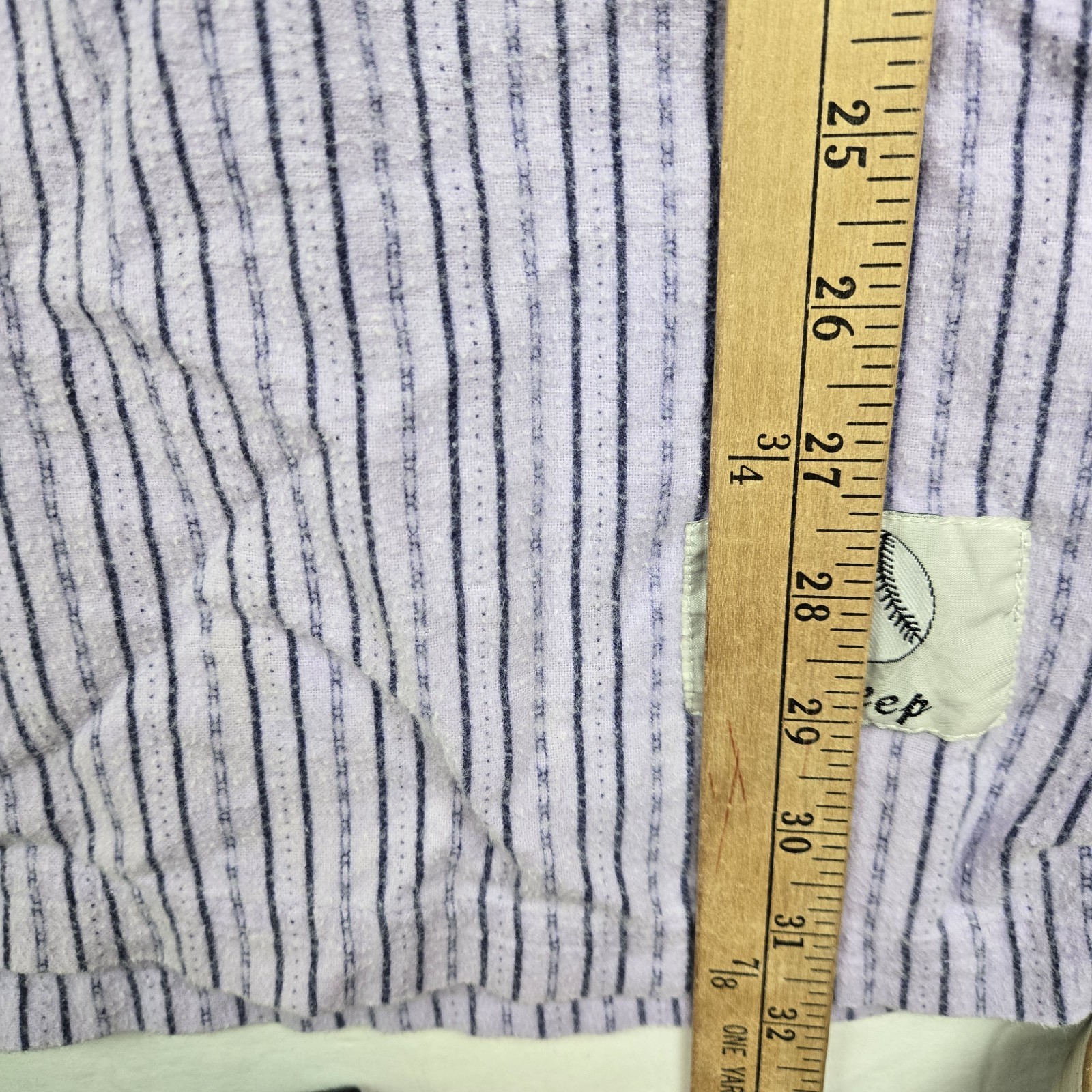 VTG ESLEEP Nightshirt Jersey Pinstripe Cotton Pajamas One Size Baseball. Flaws