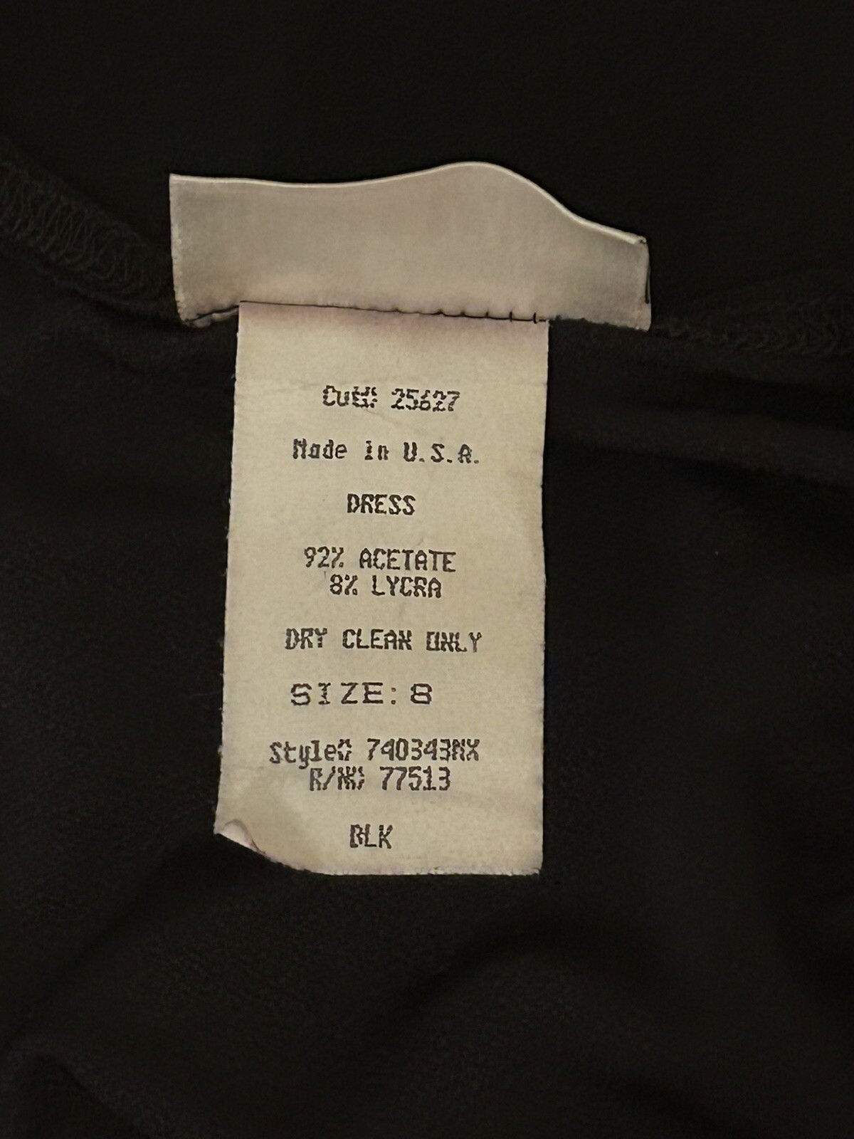 Vintage Black Tank Maxi Dress Slinky Nina Piccalino 90’s Wardrobe Capsule 8 M