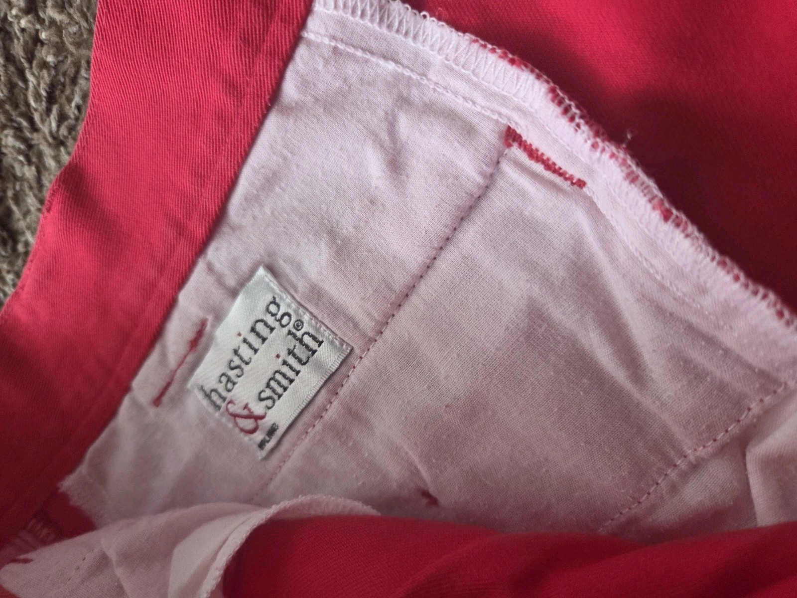 Hastings And Smith Vintage Jorts Shorts Size 12 Button Enclosure Red/Coral