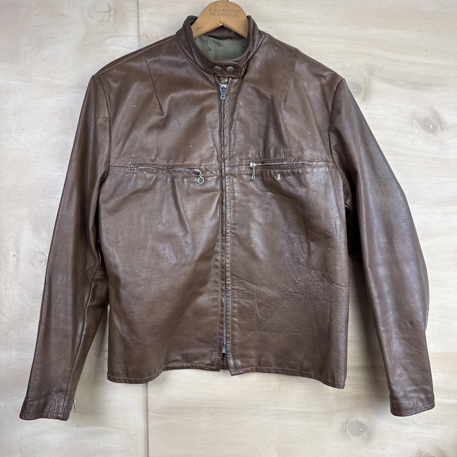 Vintage 70s AMF Harley Davidson Cafe Racer Motorcycle Moto Biker Jacket Sz 38
