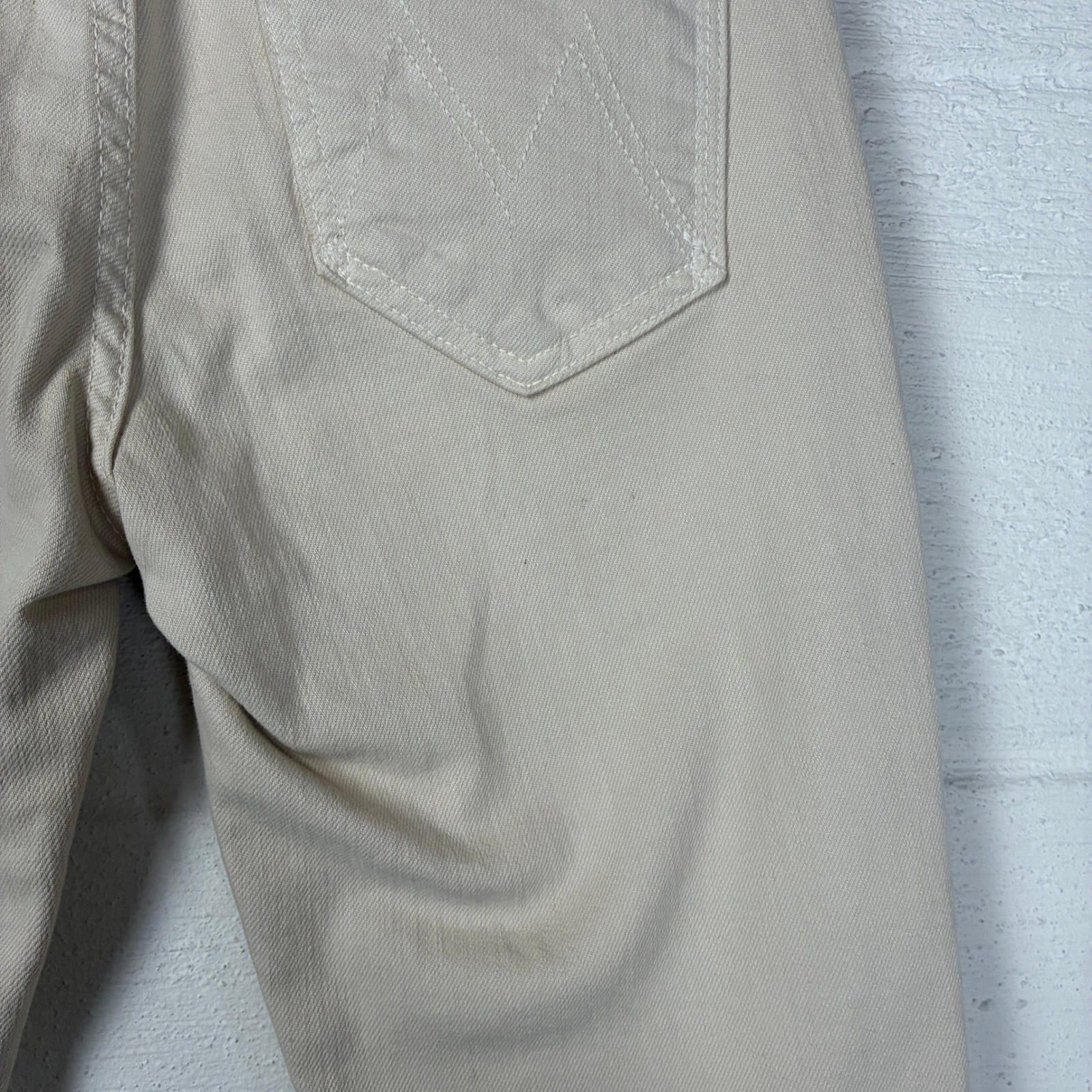 NEW Mother the Weekender Sneak in Playdate Size 25 Beige Flare 70s Western