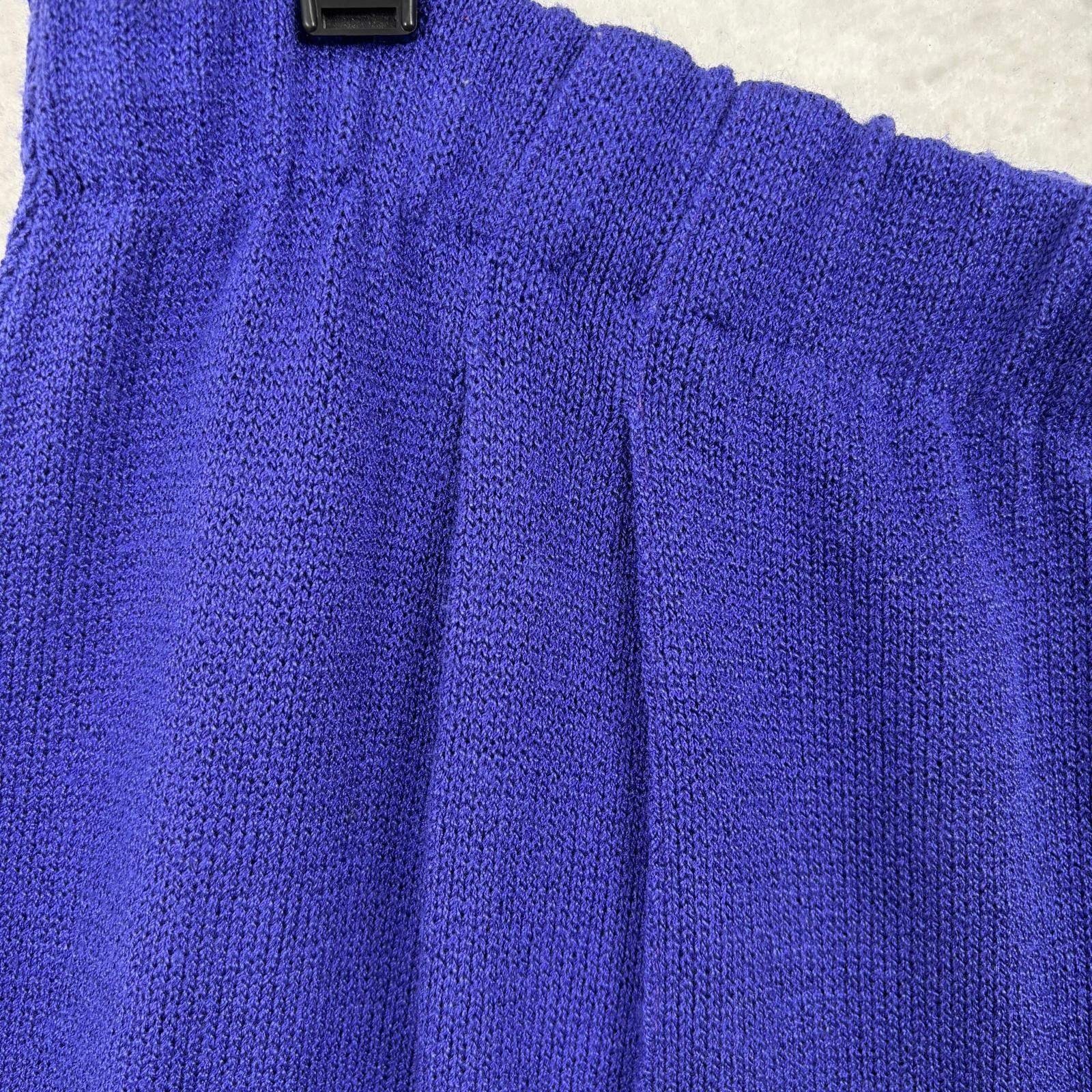 Vintage Laura by Alyzia Royal Blue Knit Cardigan Pants Set 18 Classic Old Money