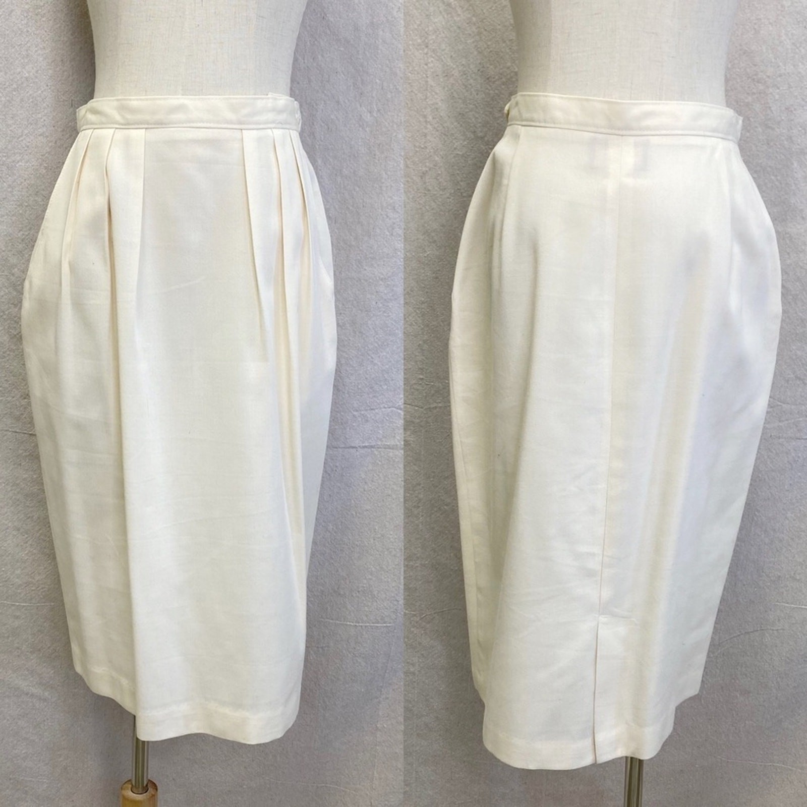 Vintage 90’s Worthington ivory/off white blouse/pencil skirt set Size 12