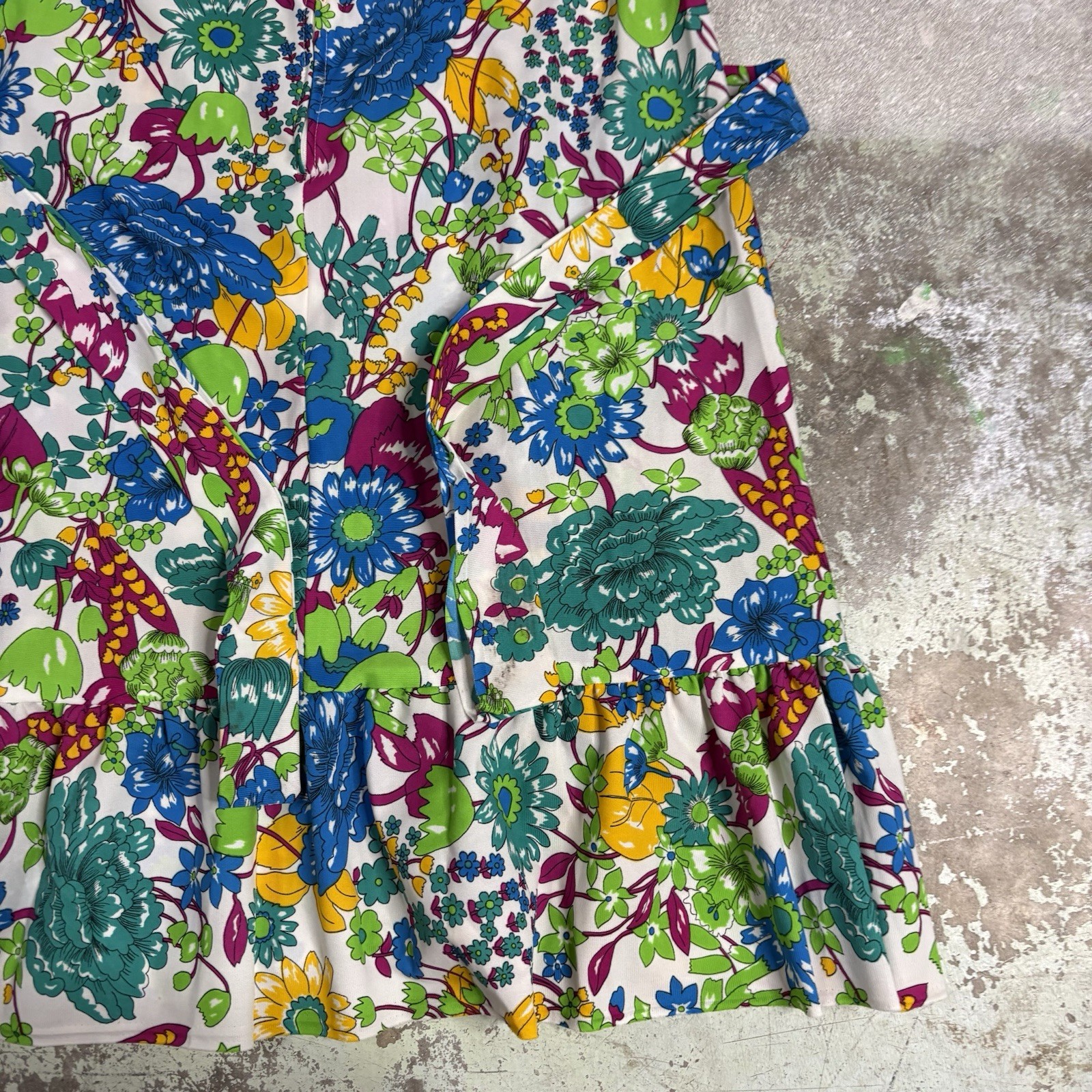 Vintage Liberty Circle Dress Women’s Size 16 Floral Sleeveless Mid Century Mod
