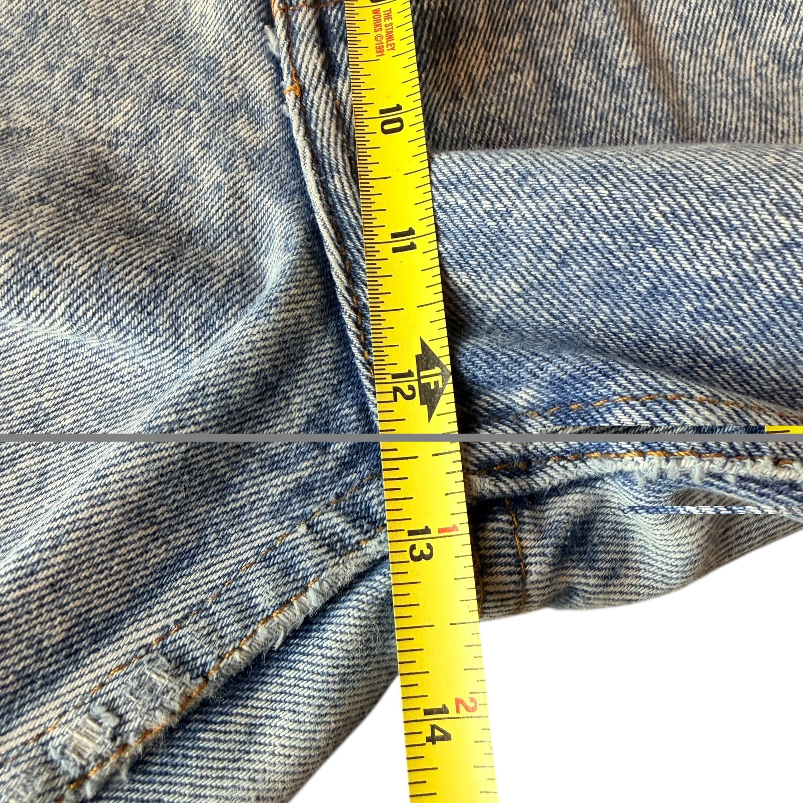 Vintage No Excuses Collectors Series High Waisted Light Wash Jeans Bow Hem Sz 13
