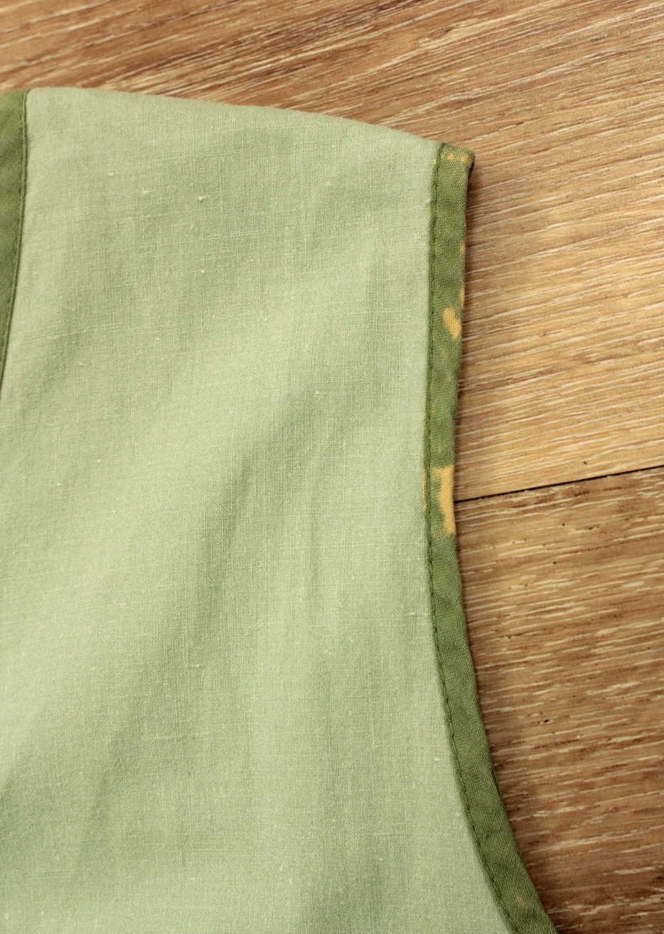VTG Women’s 50s Sage Green Novelty Puppy Print Cotton Sun Dress S/M 1950s Dog