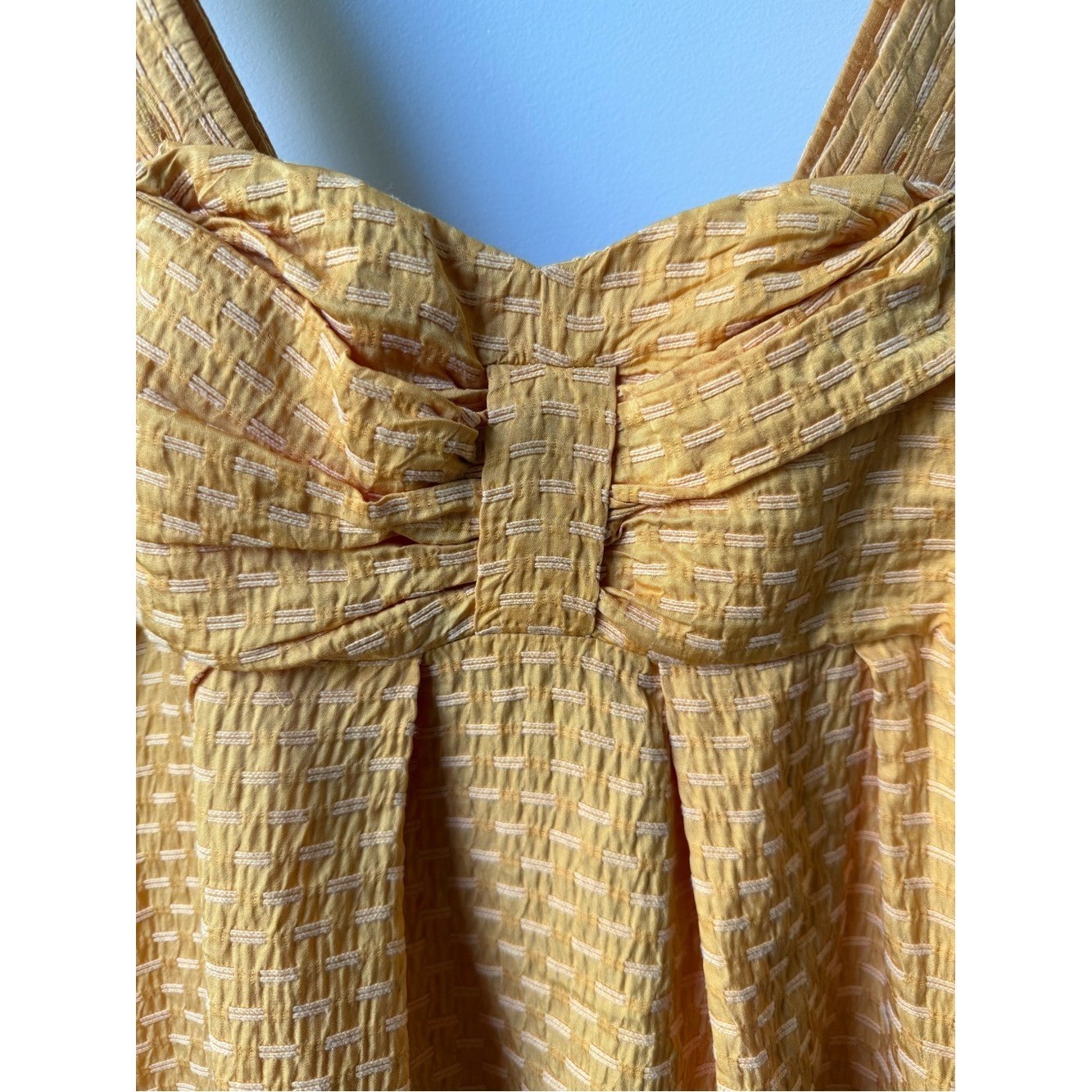 SEE BY CHLOE Silk Cotton Jacquard Mini Dress Textured Coquette Babydoll Retro 2
