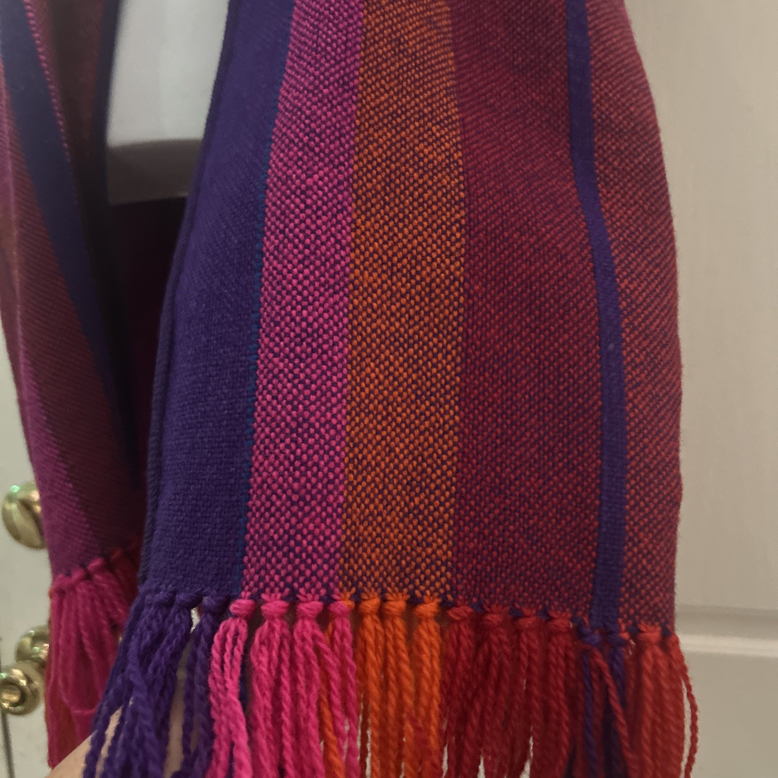 Parrott Fabrics Inc Alice Kagawa Handwoven Open Vest Fringe Santa Fe NM
