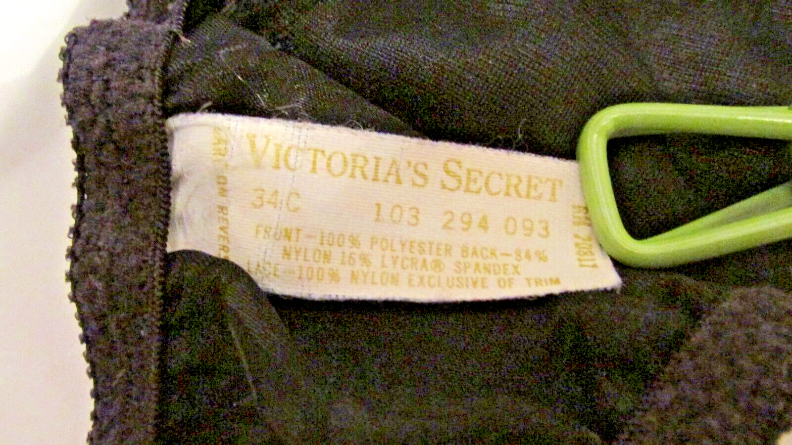 Victoria’s Secret Gold Label Floral Satin Chantilly Lace UW Balconette Bra 34C