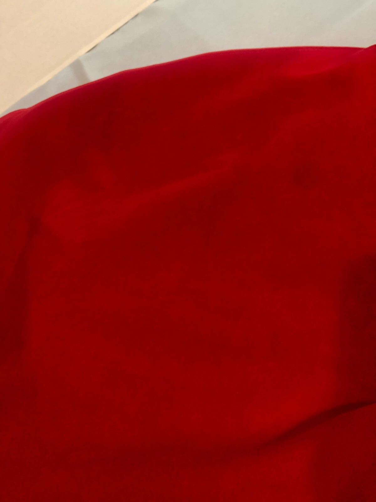 VINTAGE Handmade Velvet-Like Red Maxi Skirt