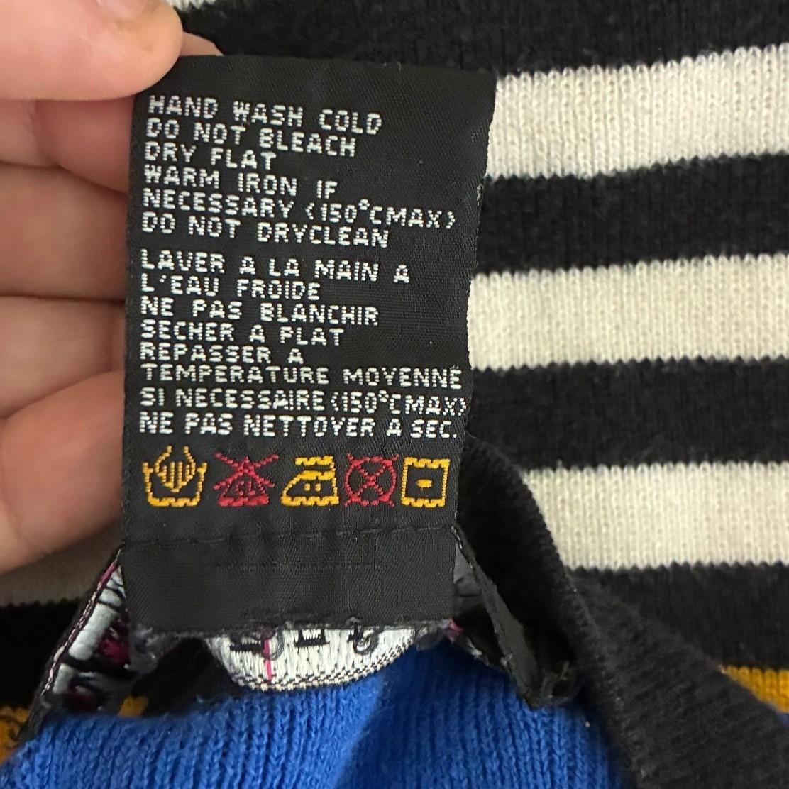 Vintage – I.B. Diffusion Multicolor Striped Sweater – L – Colorblock 90s Y2K top
