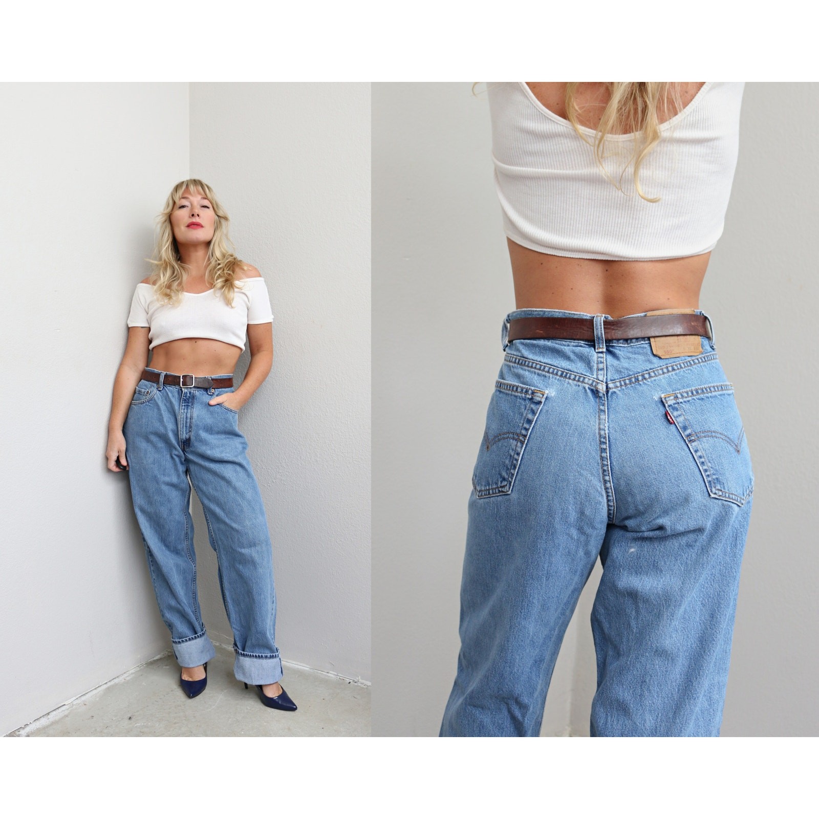 1990’s Vintage Levi’s 550 Relaxed Fit Jeans ~ Women’s LG to XL 34″ to 35″ Waist