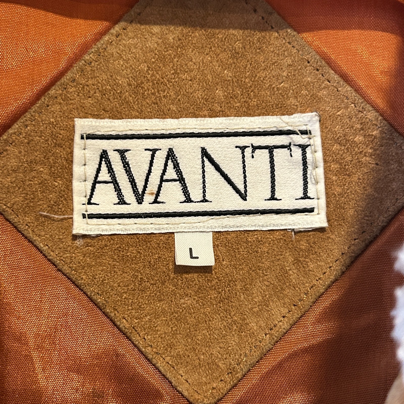 VTG 90s Avanti Suede Leather Bomber Jacket Oversized Sz L Sherpa Fleece Collar