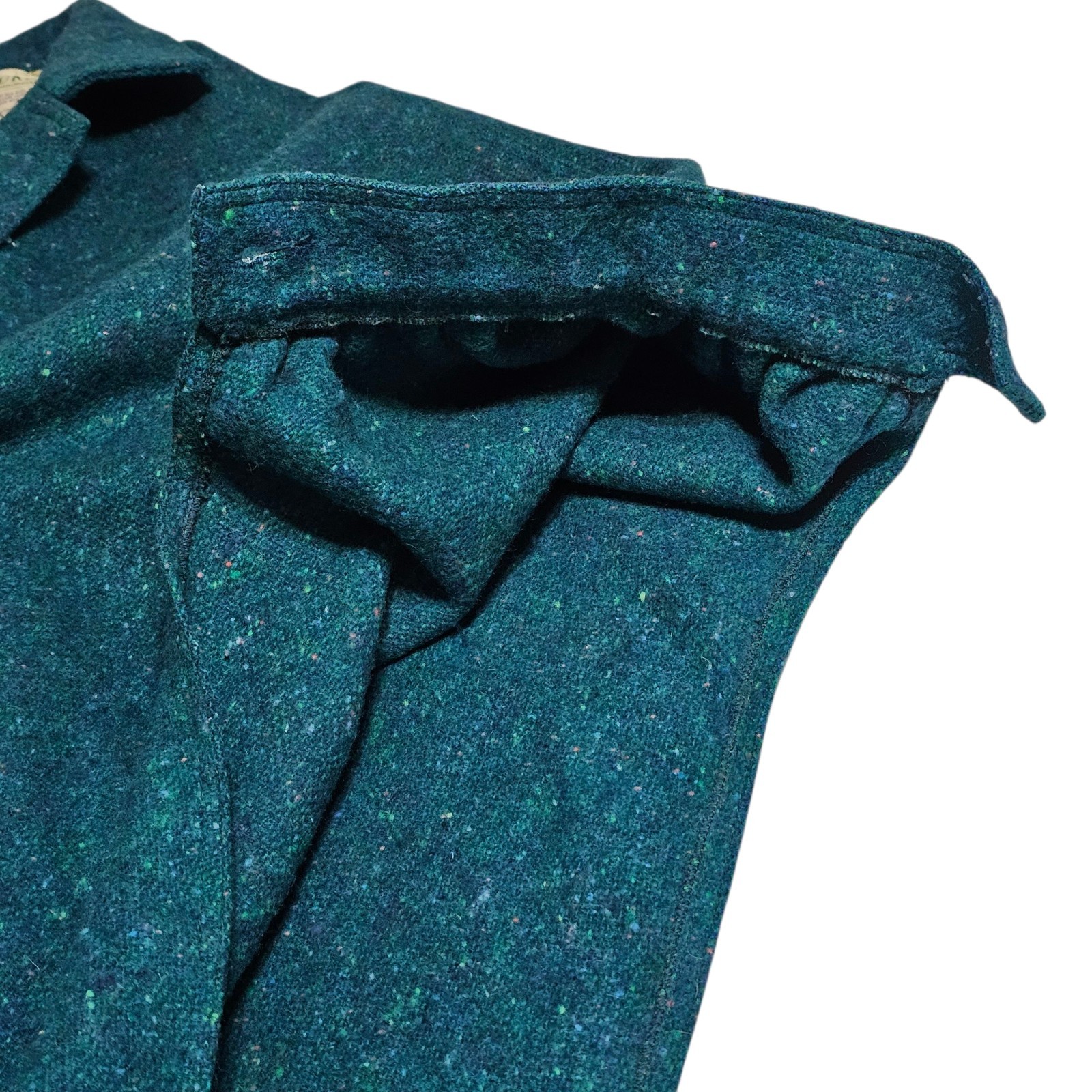 Jimmy Hourihan Pure Wool Donegal Tweed Walking Cape Ireland Green Speckled