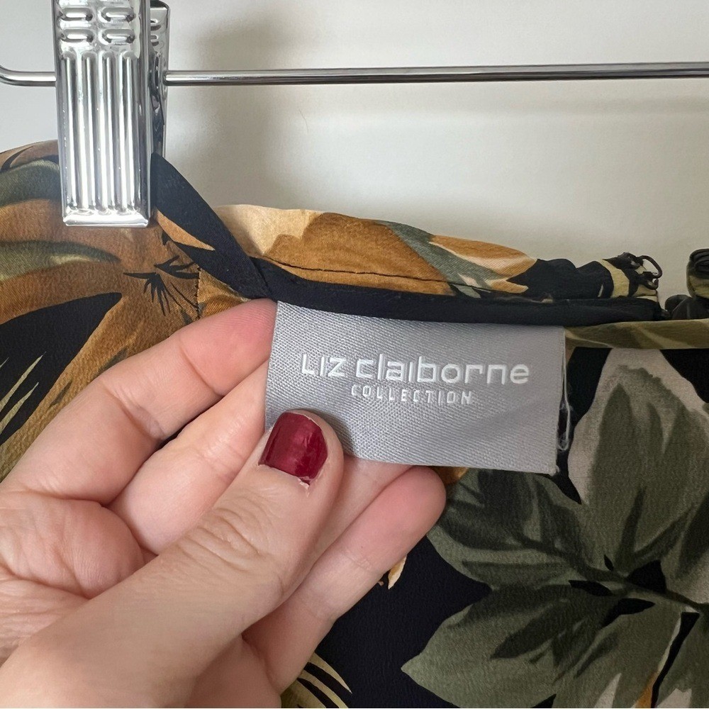 Liz Claiborne Vintage 90s/Y2K 100% Pure Silk Tropical Floral Maxi Skirt 🌺🌴