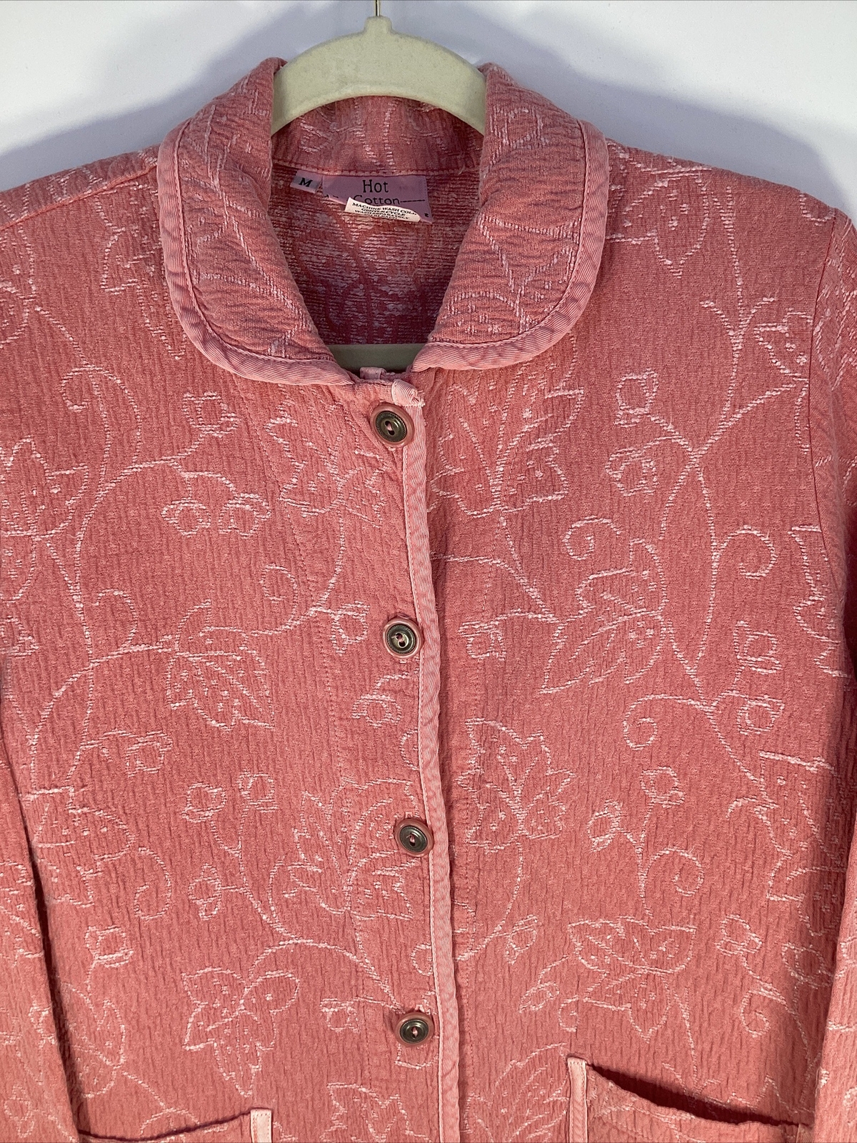 Hot Cotton Petite By Marc Ware Pink Coat Made In USA Size M