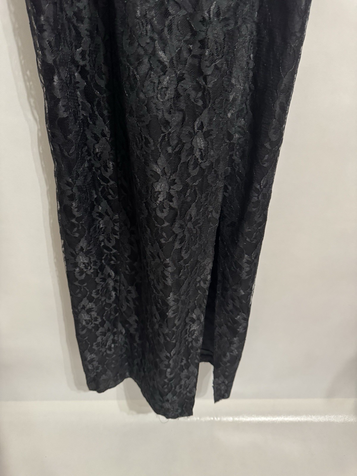 LA Glo Size 11/12 Vintage 90s Sexy Black Lace Cocktail Party Dress Whimsygoth