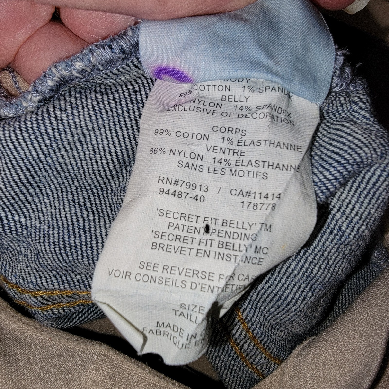 Y2k Get Used by Lexi Maternity Vintage Jean Distressed Shorts Sz Large T44