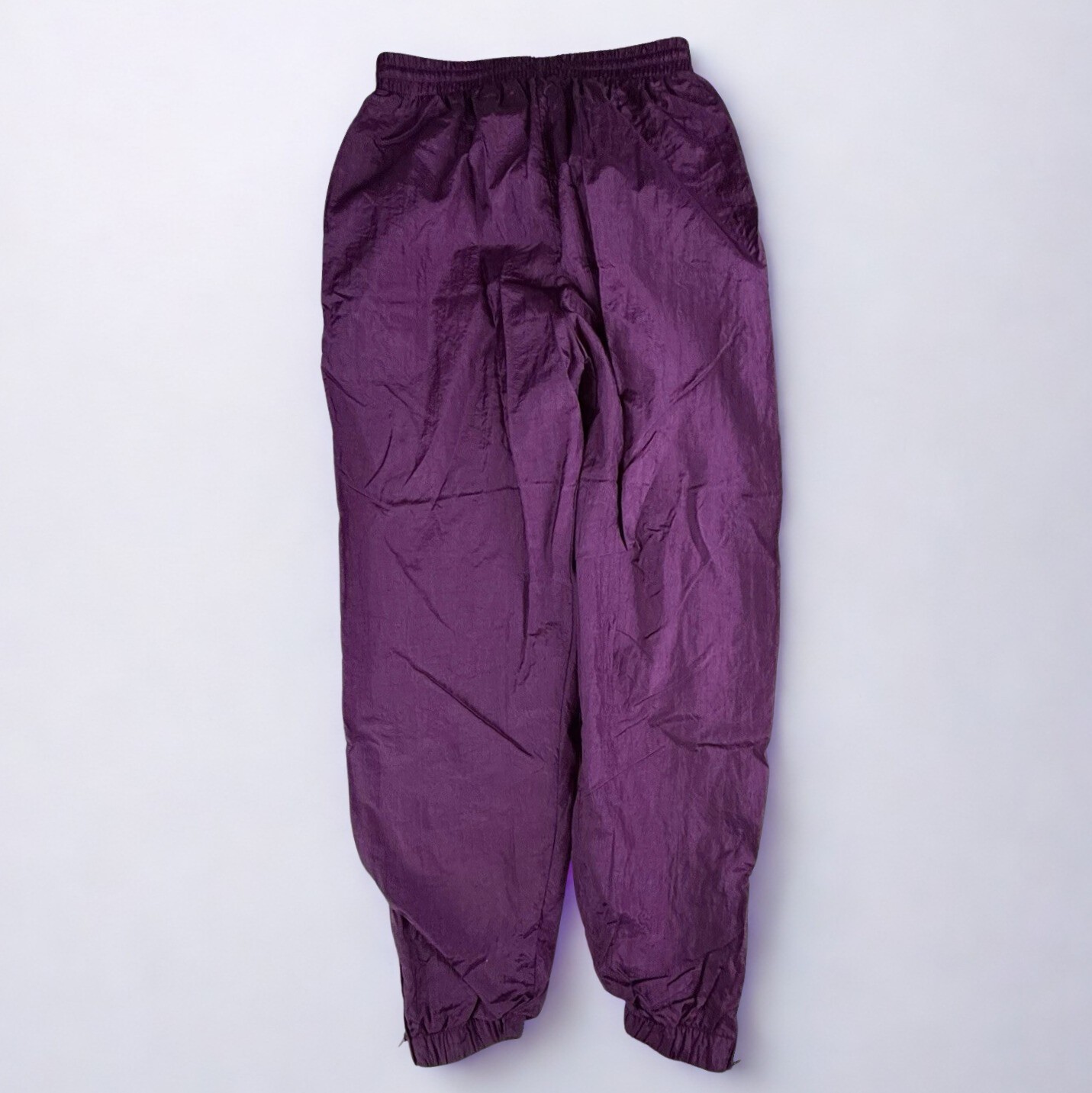 Vtg 90s Nylon Windbreaker Track Suit Set Womens M Purple Bold Spirit Retro Chic