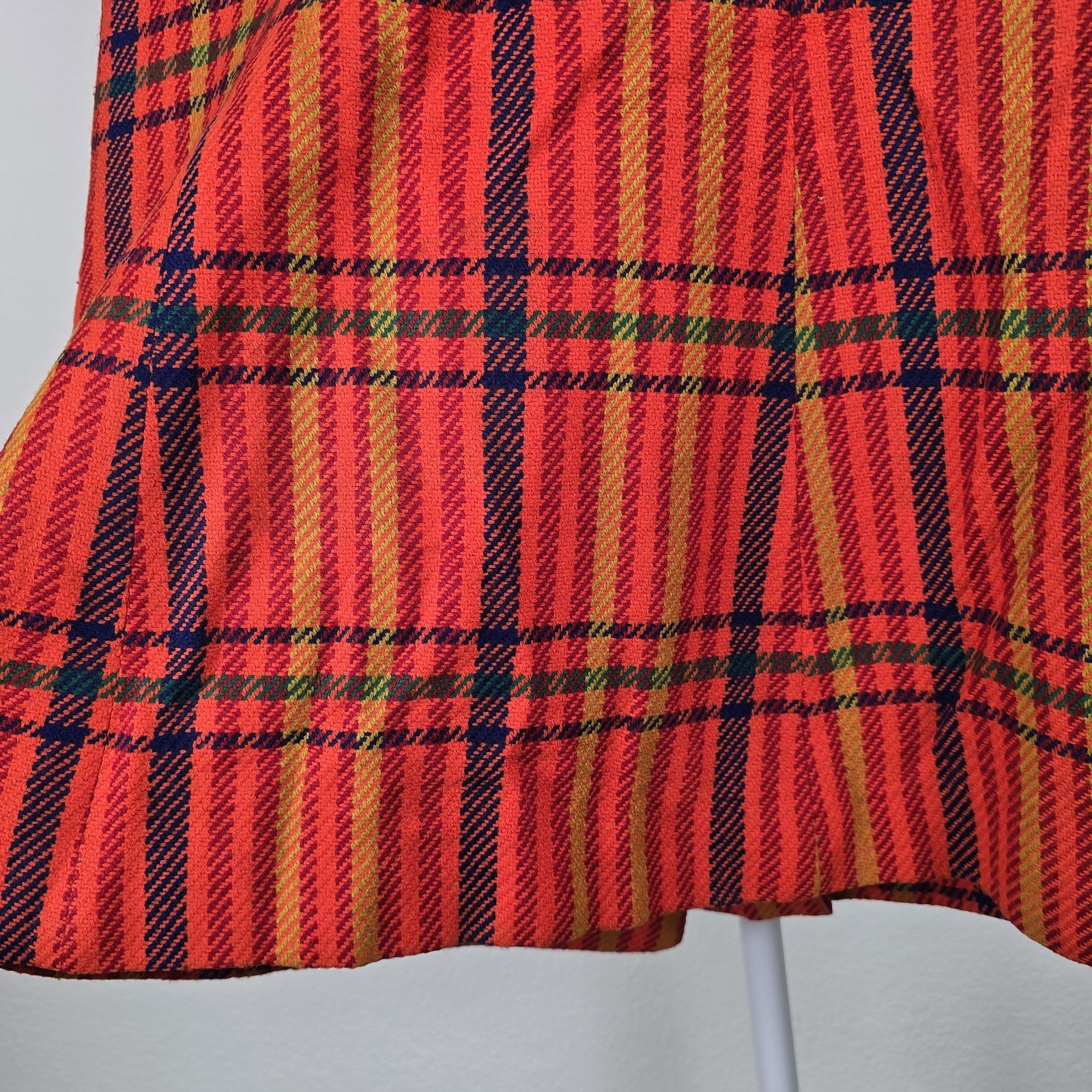 VTG 1960s Suz Of Califoria Women’s Red Plaid Mod Mini Dress Size 8 (See Notes)