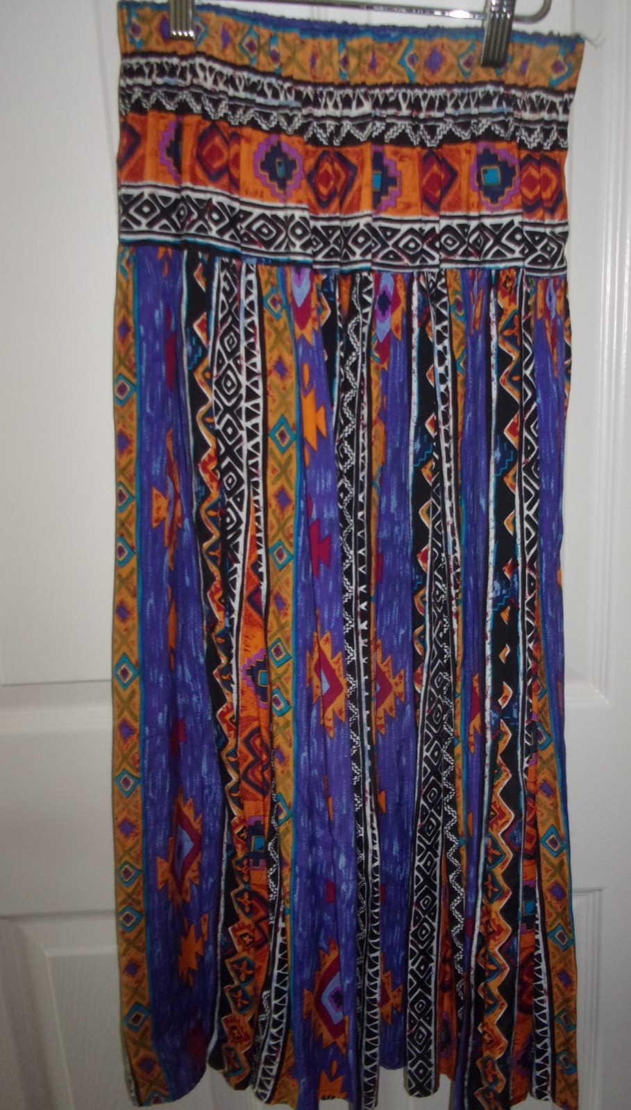 VINTAGE CLIO SOUTHWESTERN SKIRT, GATHERED ON YOKE, SIZE SML