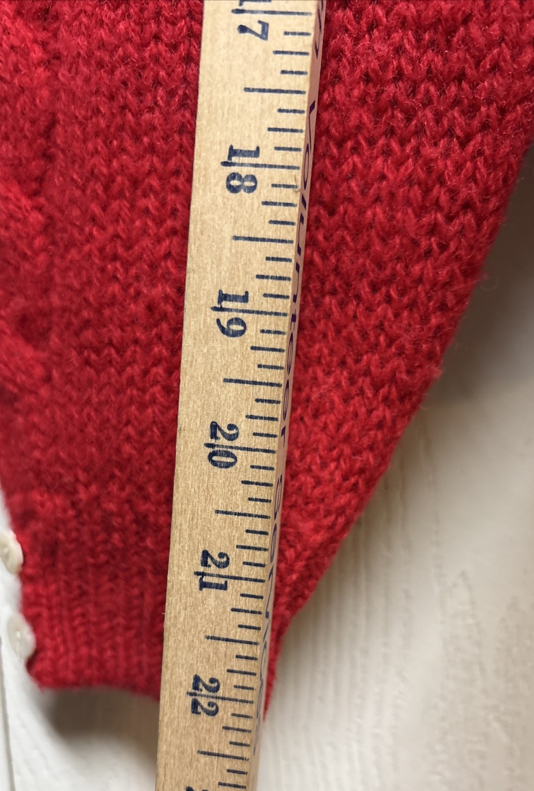 Vtg 60s Robert Scott Ltd Women’s Sz36 Red Shetland Wool Cardigan Sweater M-L