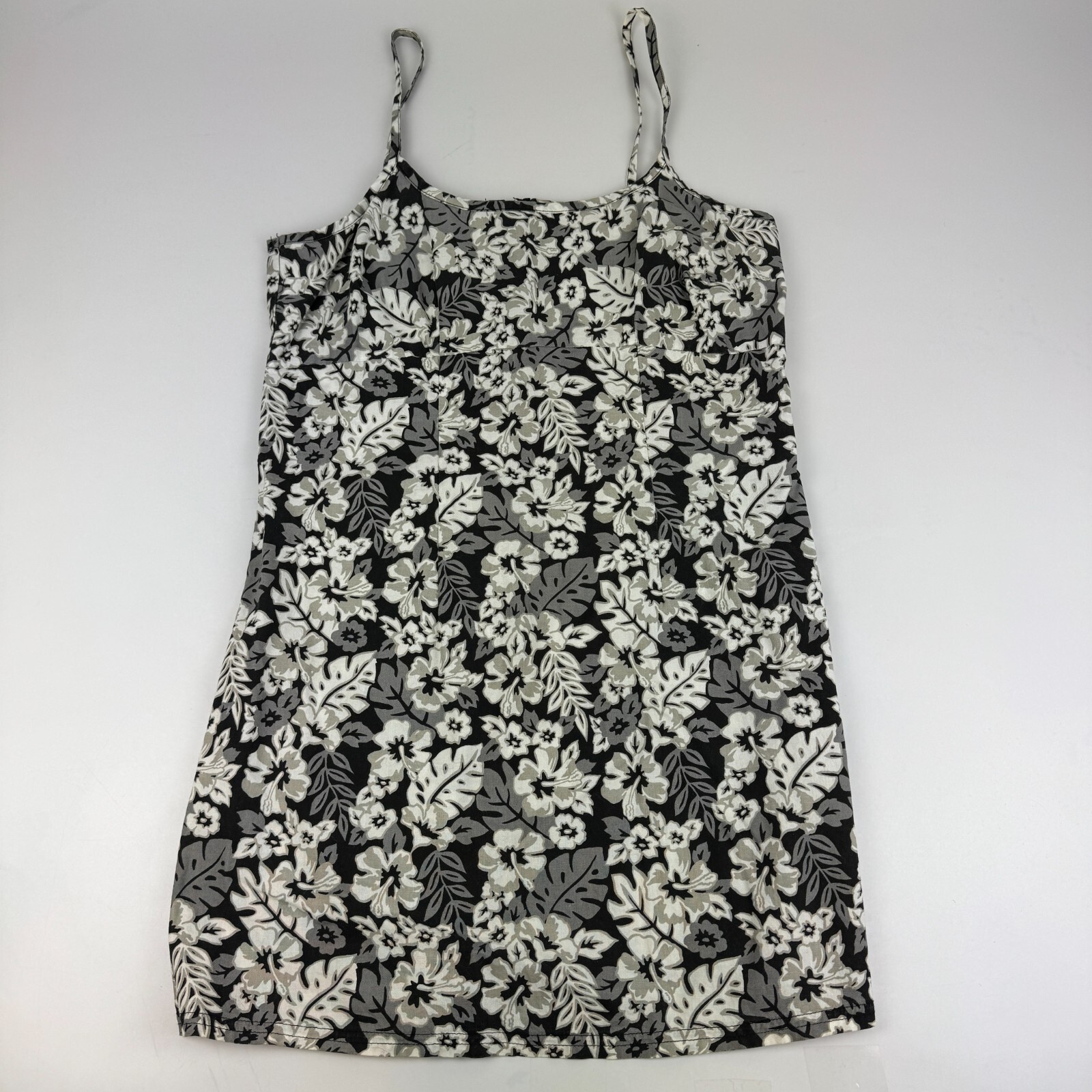 Vintage Y2K Instant Action Womens Size L Floral Print Tank Dress Short