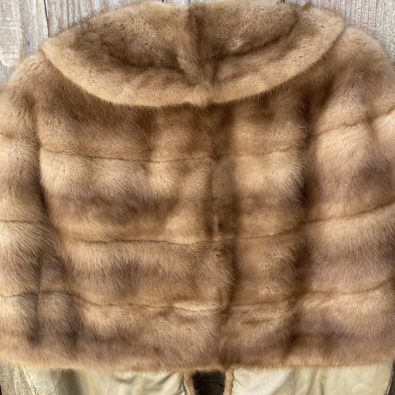 Vintage Schumacher Fur Mutation Mink Stole Shawl Wrap Brown Autumn Haze Women’s