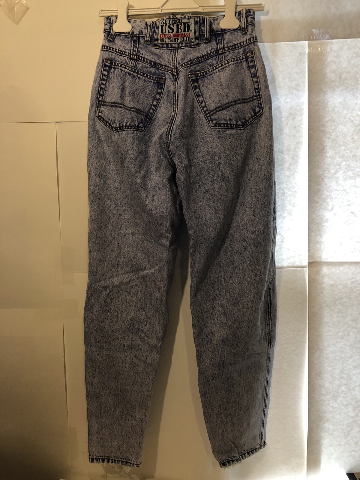 Vtg Get Used By Elie Jeans High Waist Tapered Leg 90s Hip Hop 28 26” Waist Flaw